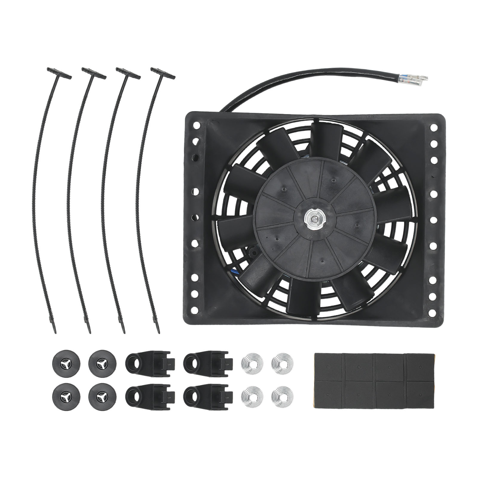 6 inch Universal Slim Fan Push Pull Electric Radiator Cooling Mount Kit 12V 80W