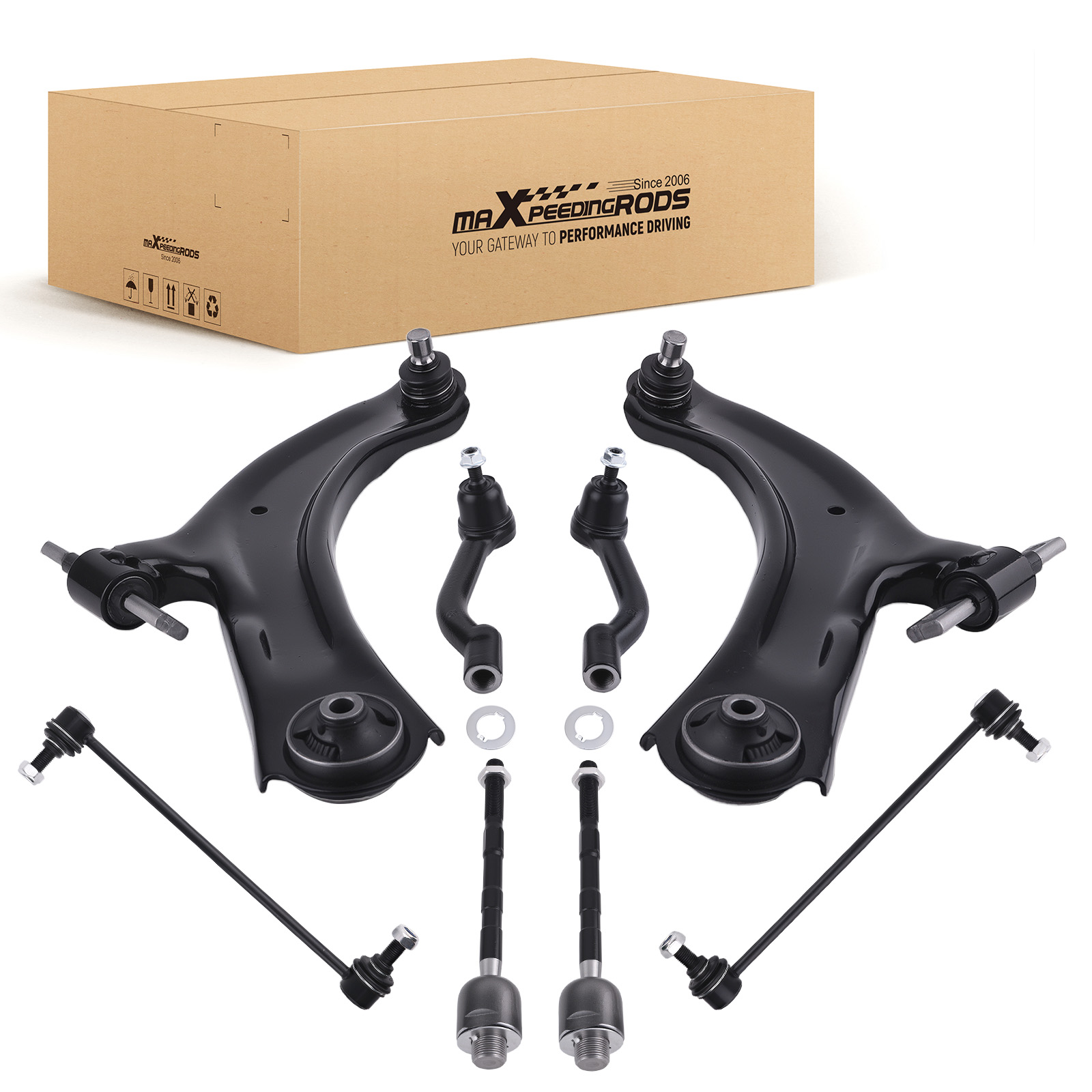 Front Lower Ball Joint Control Arm Tie Rod For Nissan Rogue 2008-2013 2014 2015