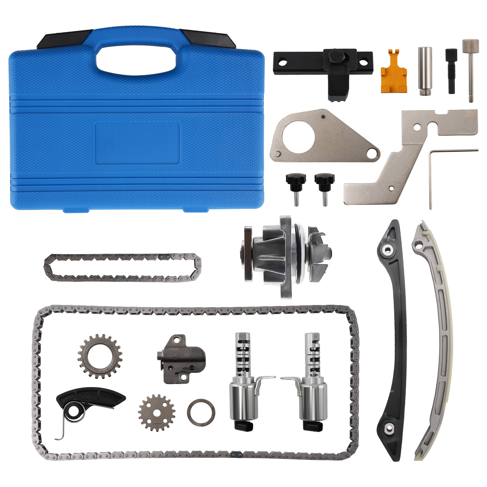 Engine Timing Chain Water Pump Set for Ford Focus Fusion Taurus 2.0L 2012-19