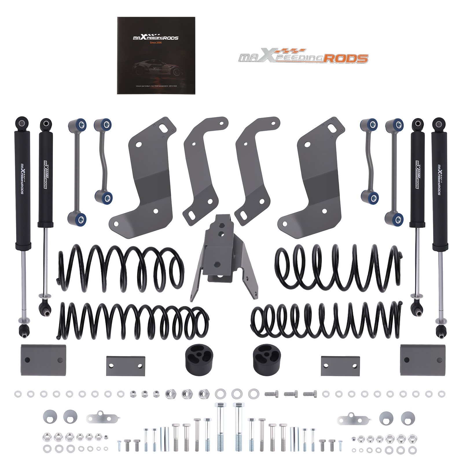 3.5inch Lift Kit W/ Shocks for Jeep Wrangler JL Unlimited 2018-23