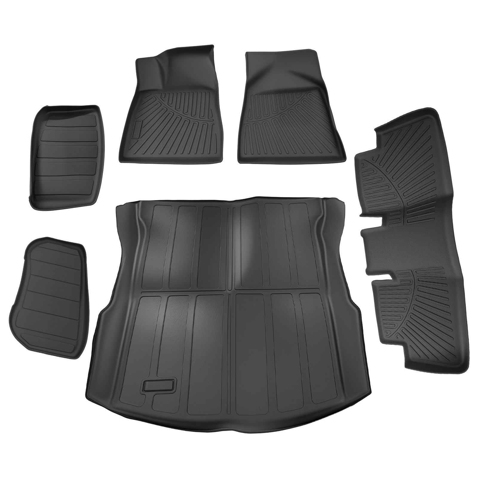 Heavy Duty Floor Mats Liner for Tesla Model 3 Highland 2024-2025 TPE Black