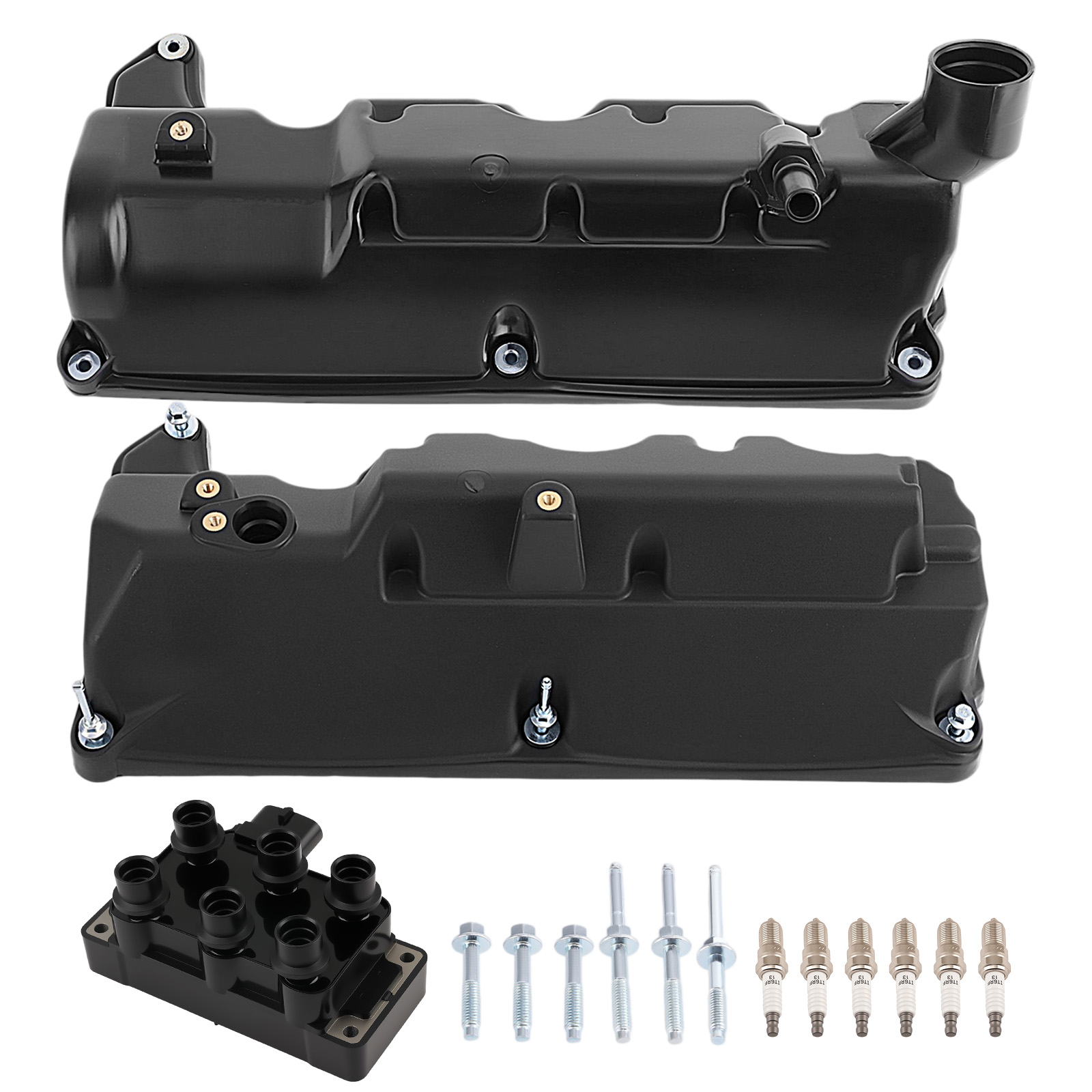 Left Right Valve Cover for Ford Mustang 4.0L 2005-2010 6L2Z6582AA Black