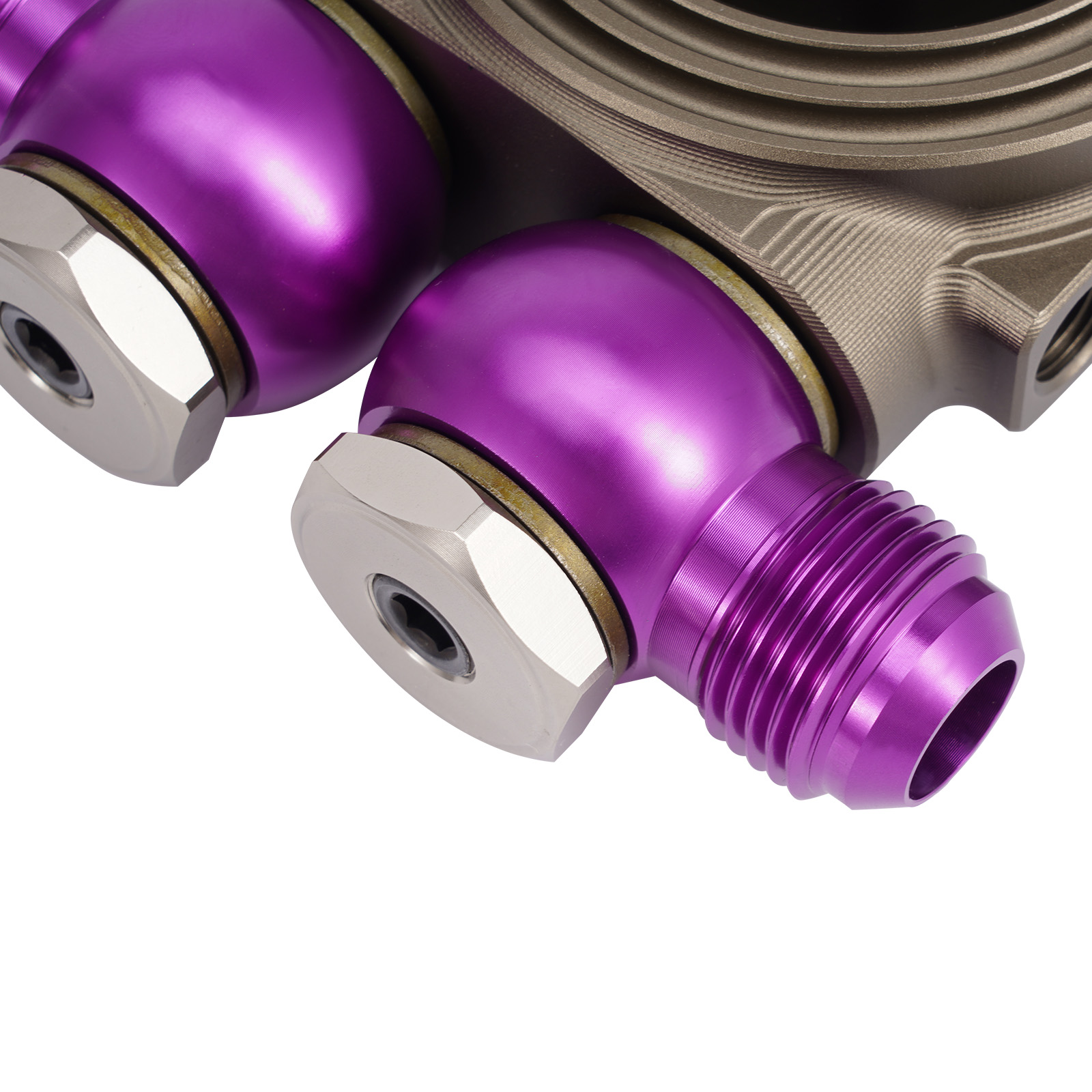 Oil Cooler Kit 30 Row Universal Transmission 10AN Aluminum Black Thermostatic