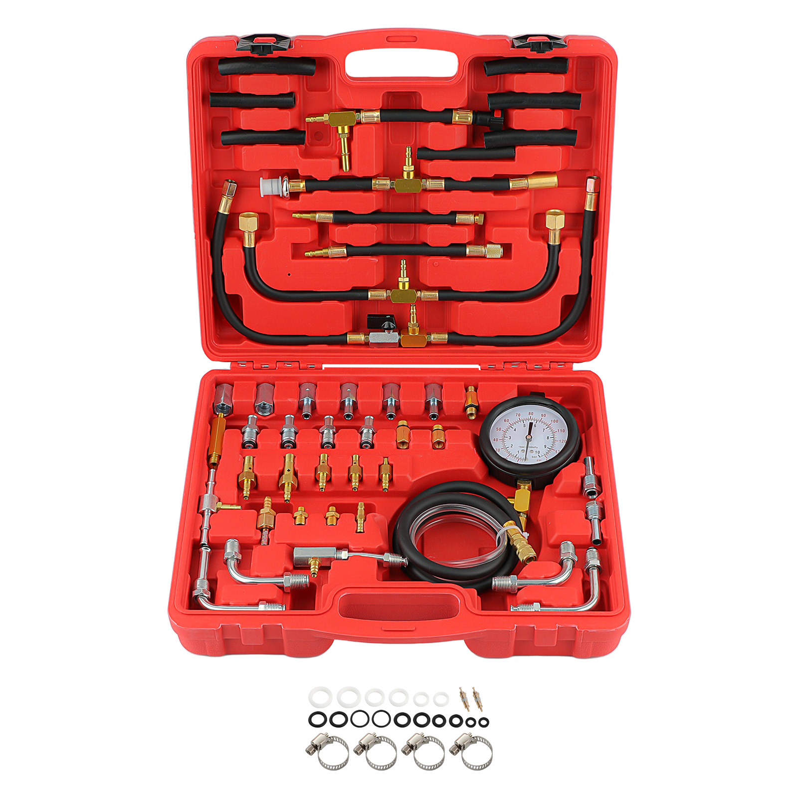 Benzindruck Prüfer Drucktester Kraftstoffdruck Werkzeug Satz 0-10 Bar 140Psi@rLZuyn