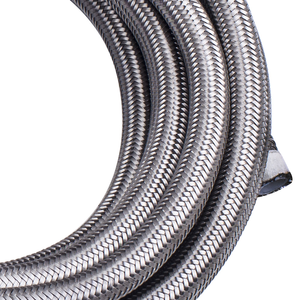 10AN 20FT AN-10 Stainless Steel PTFE Fuel Line 20FT Fitting Hose Kit Universal