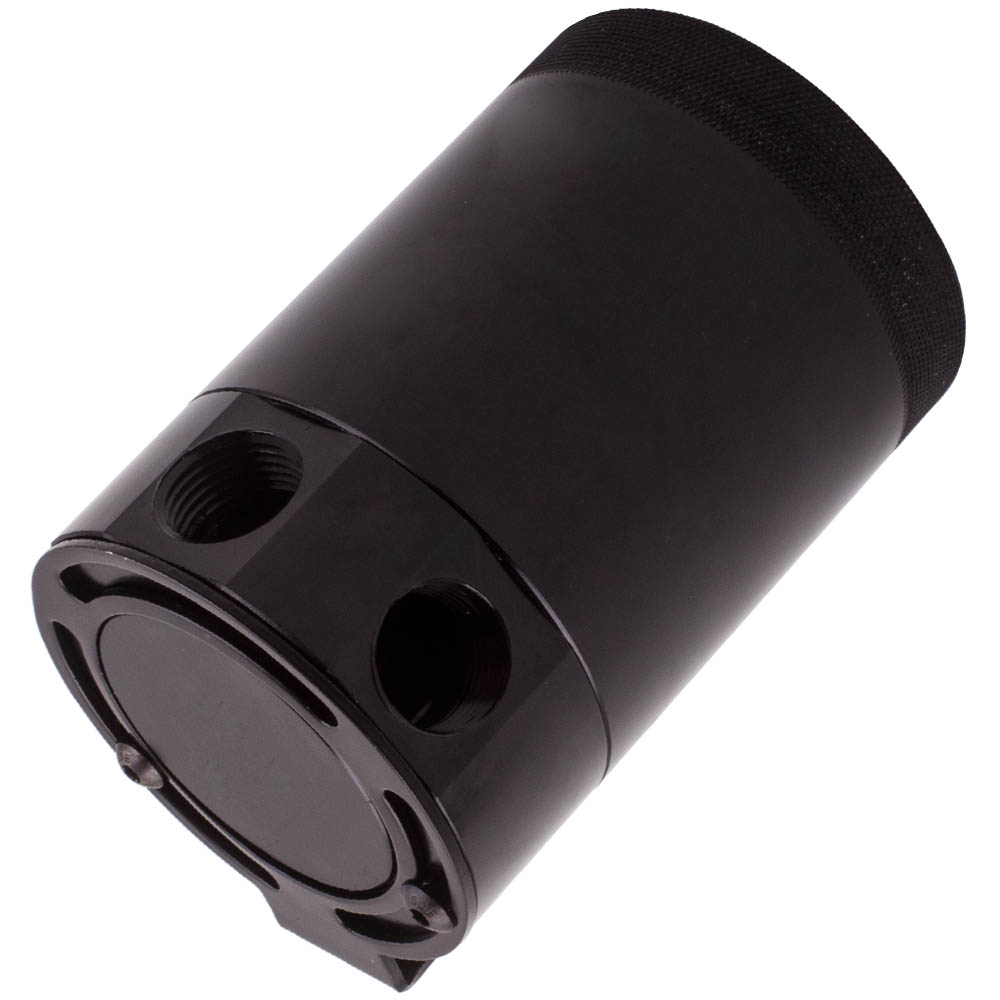 Racing Baffled 3-Port Oil Catch Can Tank Reservoir Air-Oil Separator Universal
