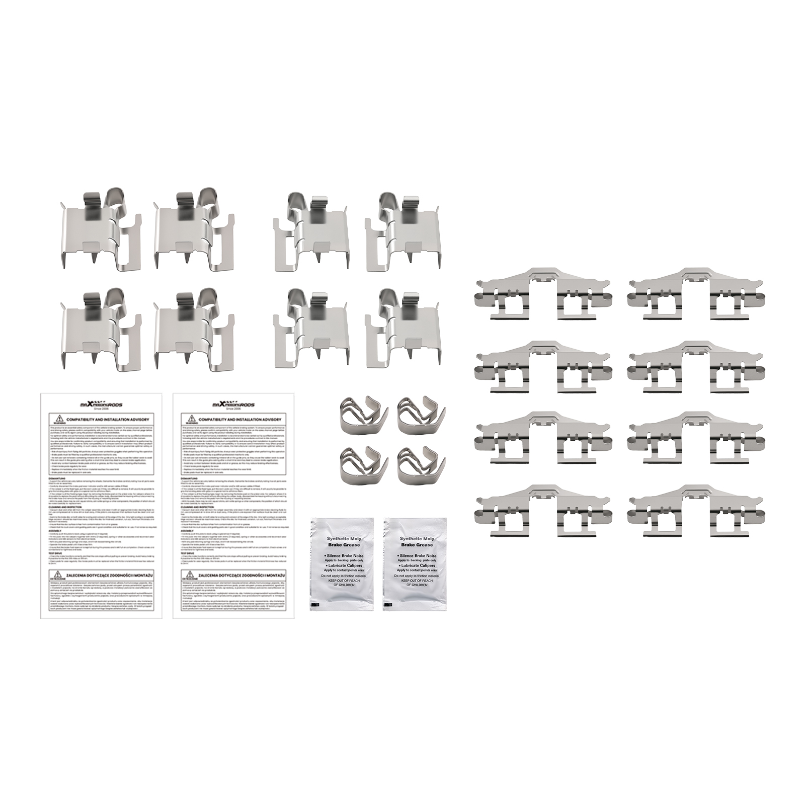 Front Rear Left&Right Brake Pads Kit for Toyota Corolla 2009-2019/Matrix 2009-14