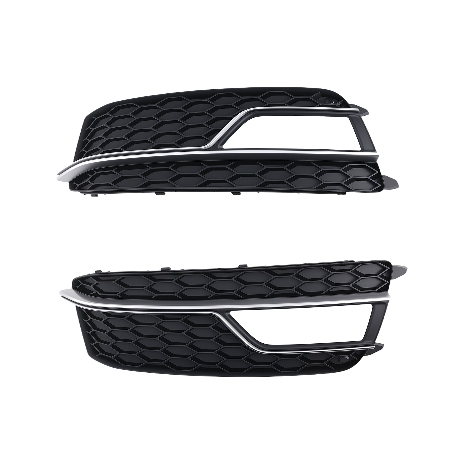 Pair Front Bumper Fog Light Grille Cover for Audi A5 S5 2013-2016 8T0807681K