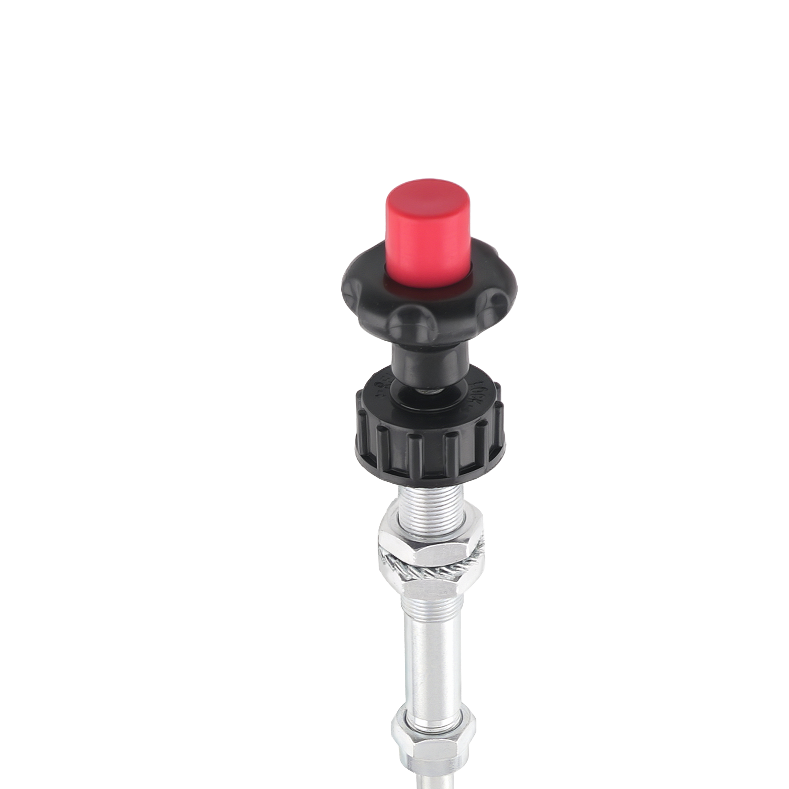 Control Cables With 2 In. Black Knob, 10 Ft. Length Universal Stainless Steel