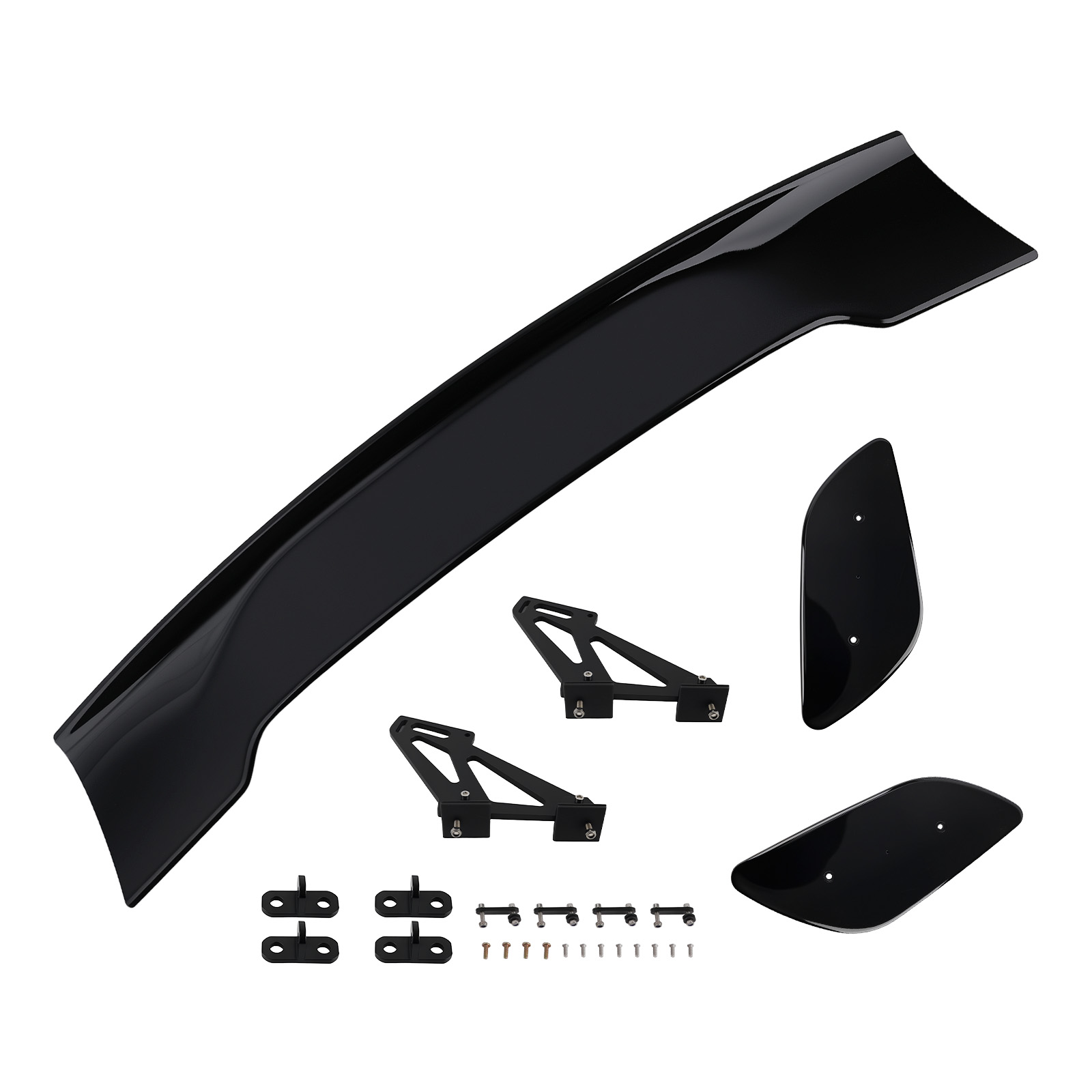 Rear Trunk Spoiler Wing Lip for Car Universal Fit Matte Black ABS Plastic