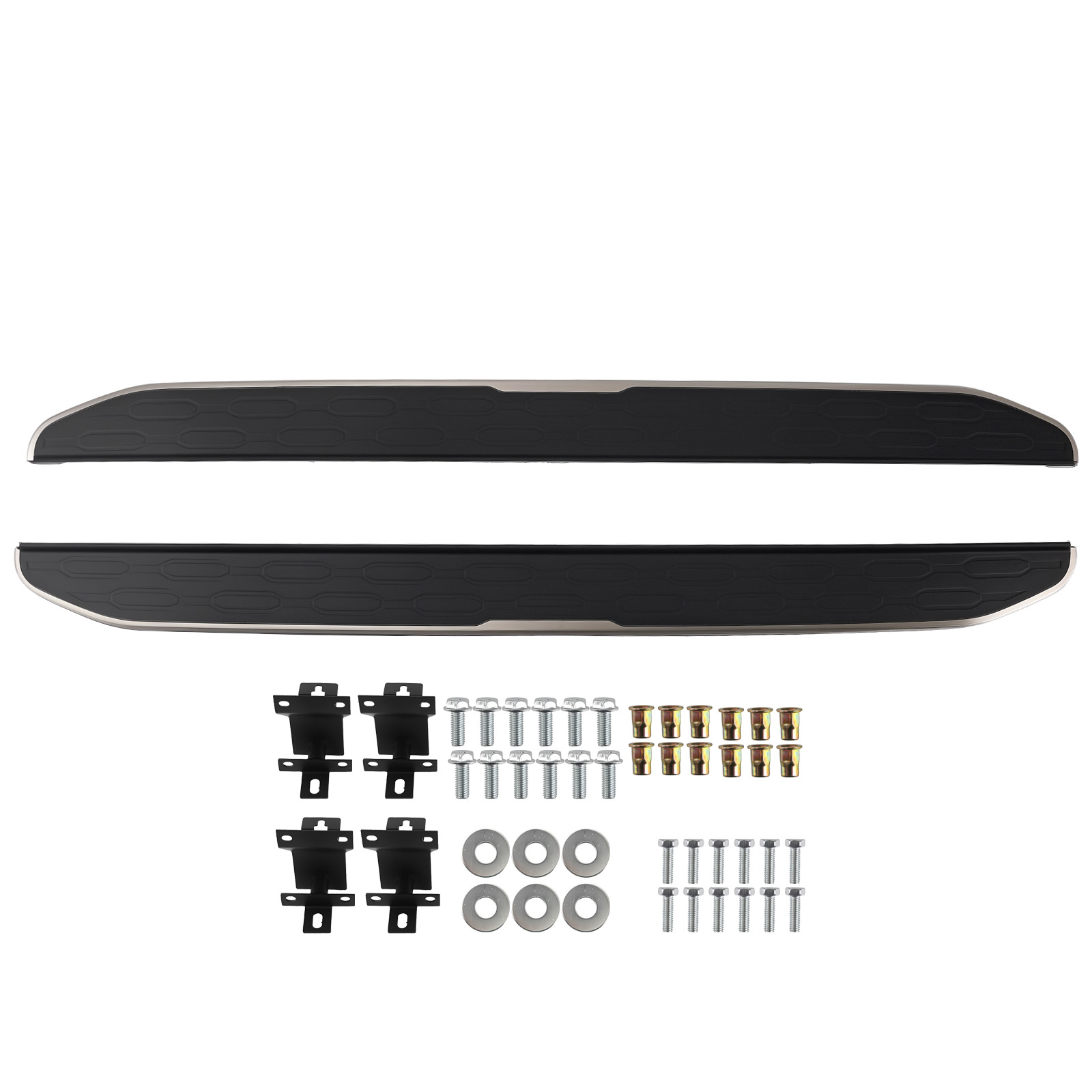 Anti-Slip Side Steps Bars for Land Rover Discovery Sport L550 14-2024 Pair Black