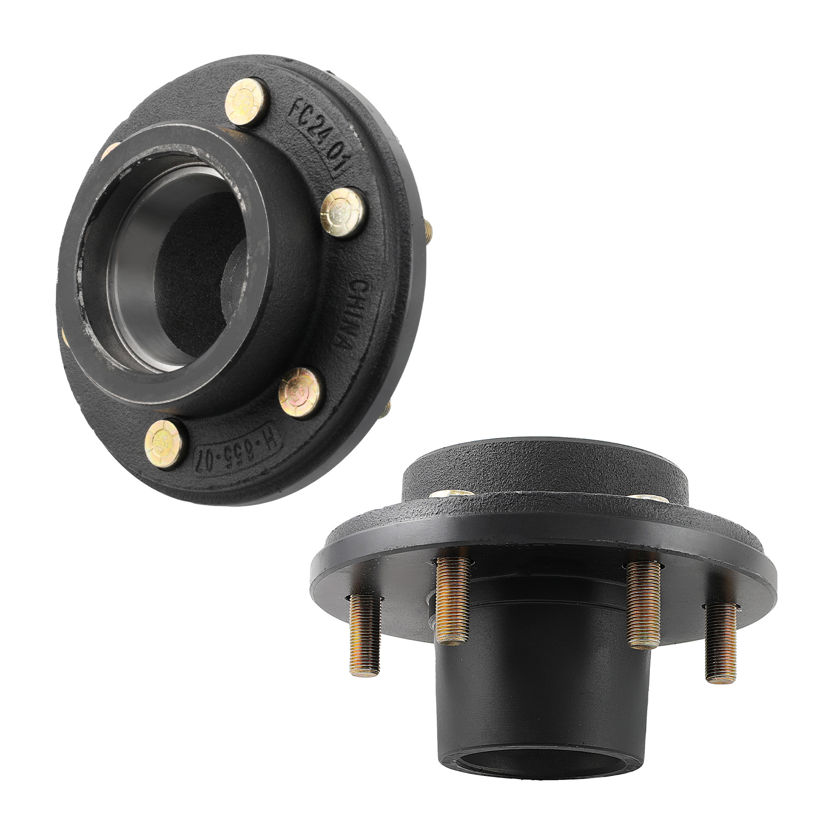 Pair Trailer Hub Convert Mobile Home On 6x5.5 Idler Axle Bearings Seals