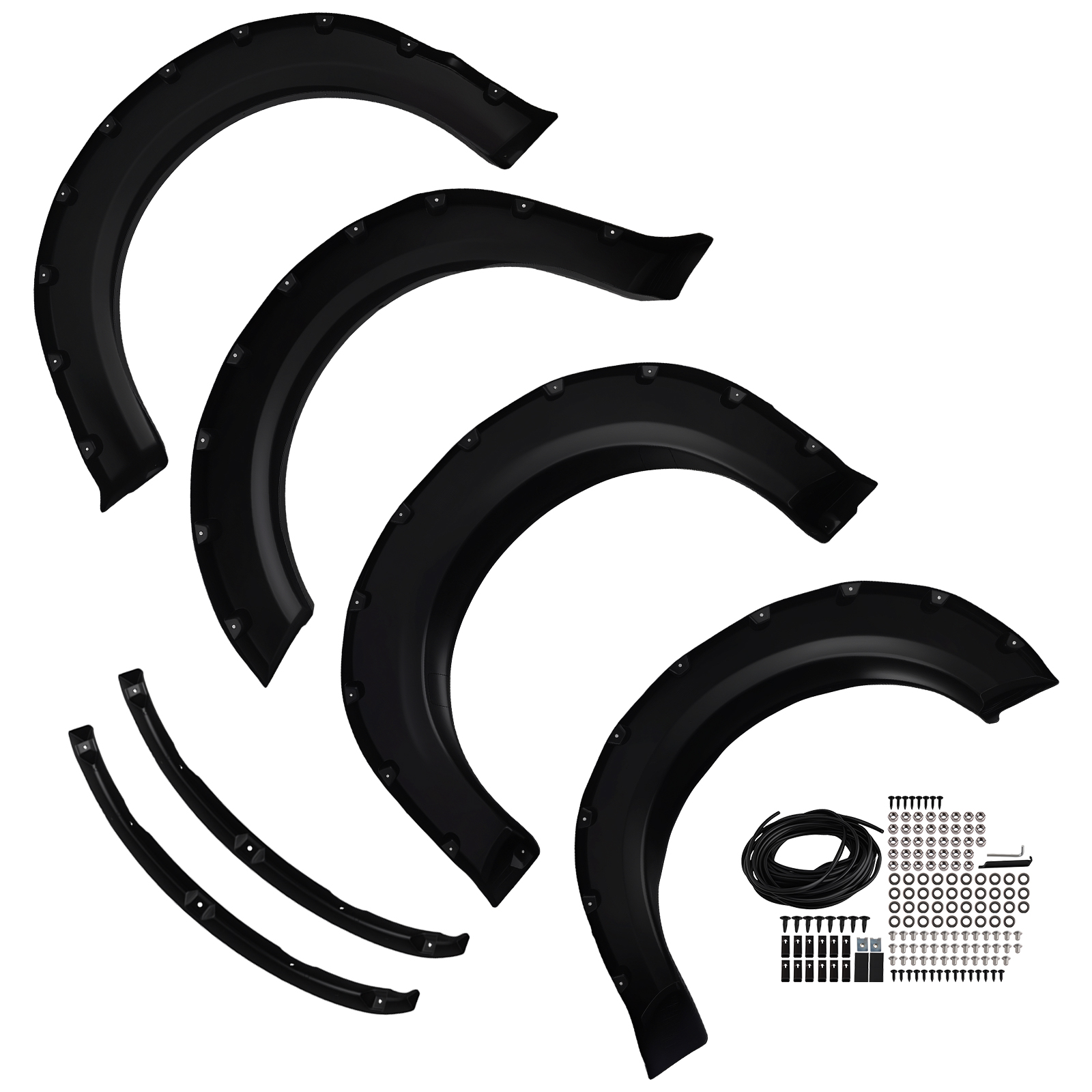 4PC Black Fender Flares for Ford F150 2009-2014 Front Rear 9L3Z16039B
