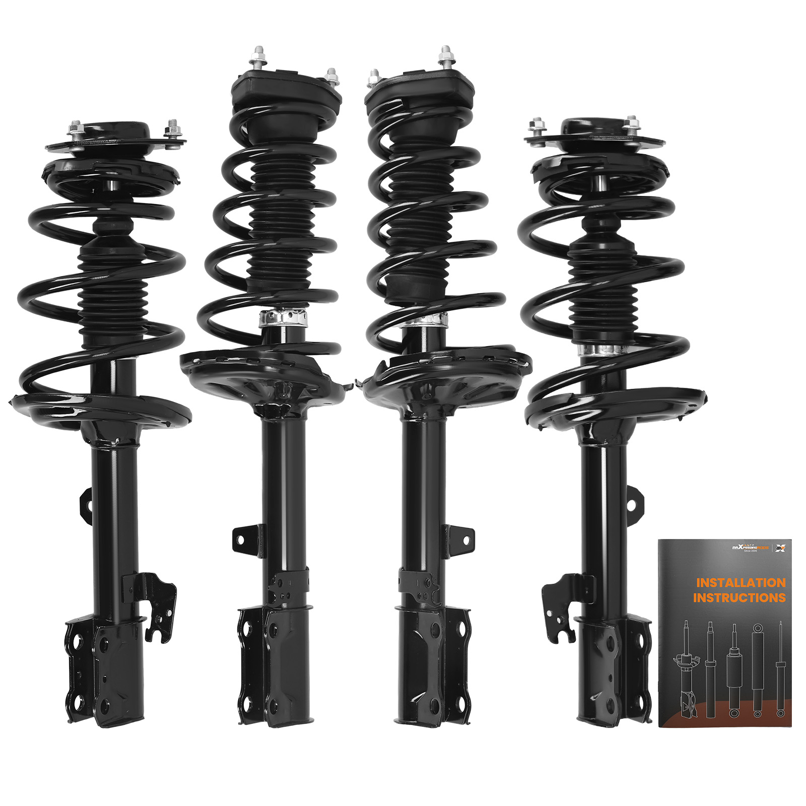 Front Rear Struts w/ Spring Assembly For 2009 2010 2011 2012 Toyota Venza FWD