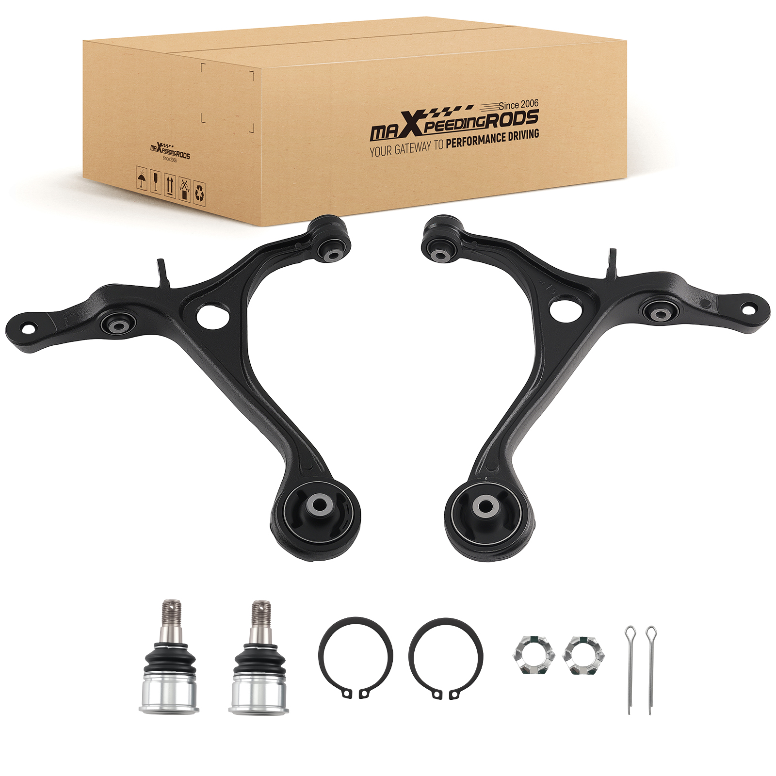 Front Lower Control Arms + Ball Joints For Honda Accord 2003 2005 2005 2006 2007