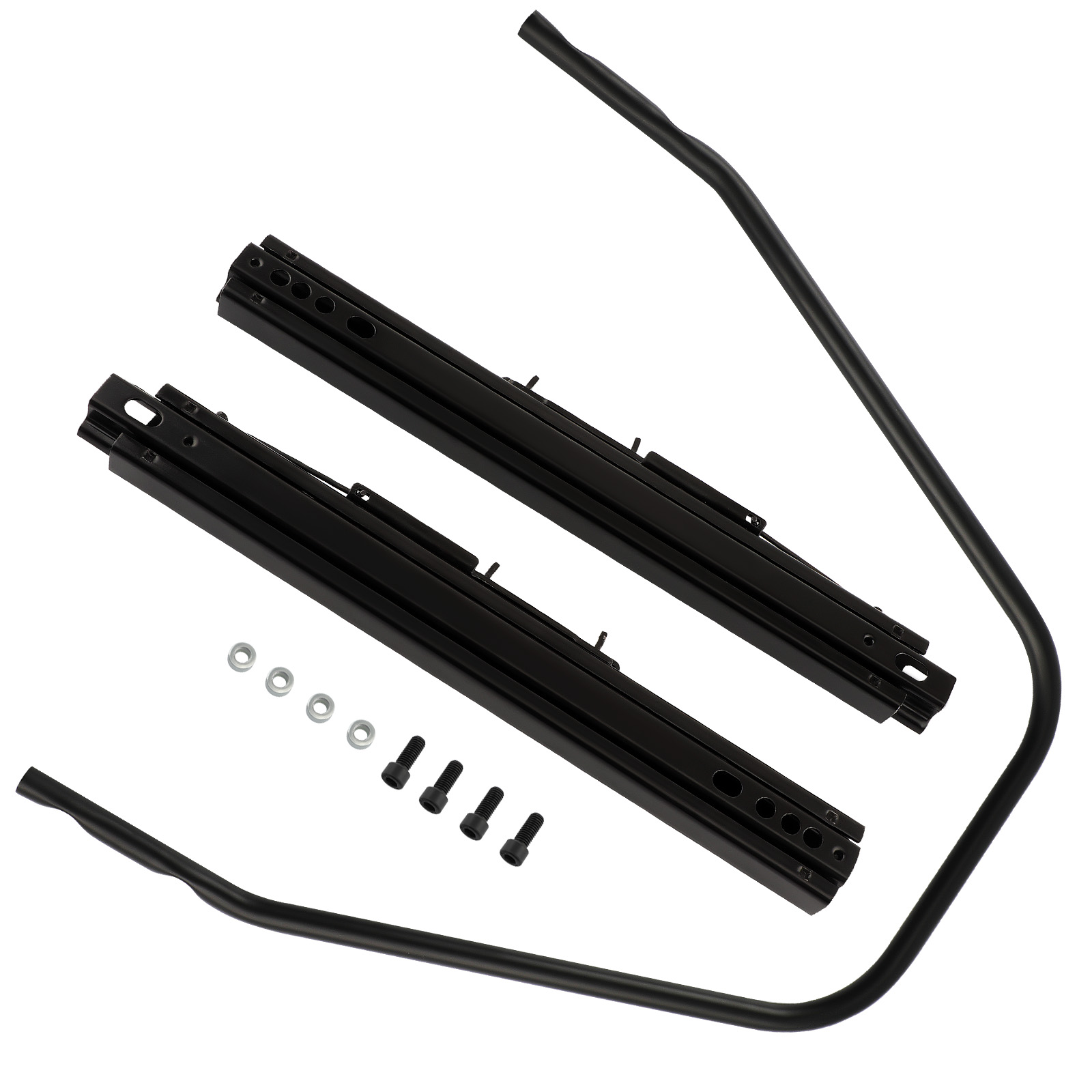 Universal Dual Lock Design Car Racing Seat Base Slider Black