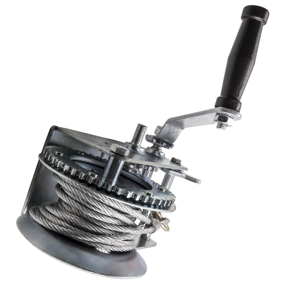3500lbs / 1500Kg Silver Hand Winch Verricello manuale for barca rimorchio camion