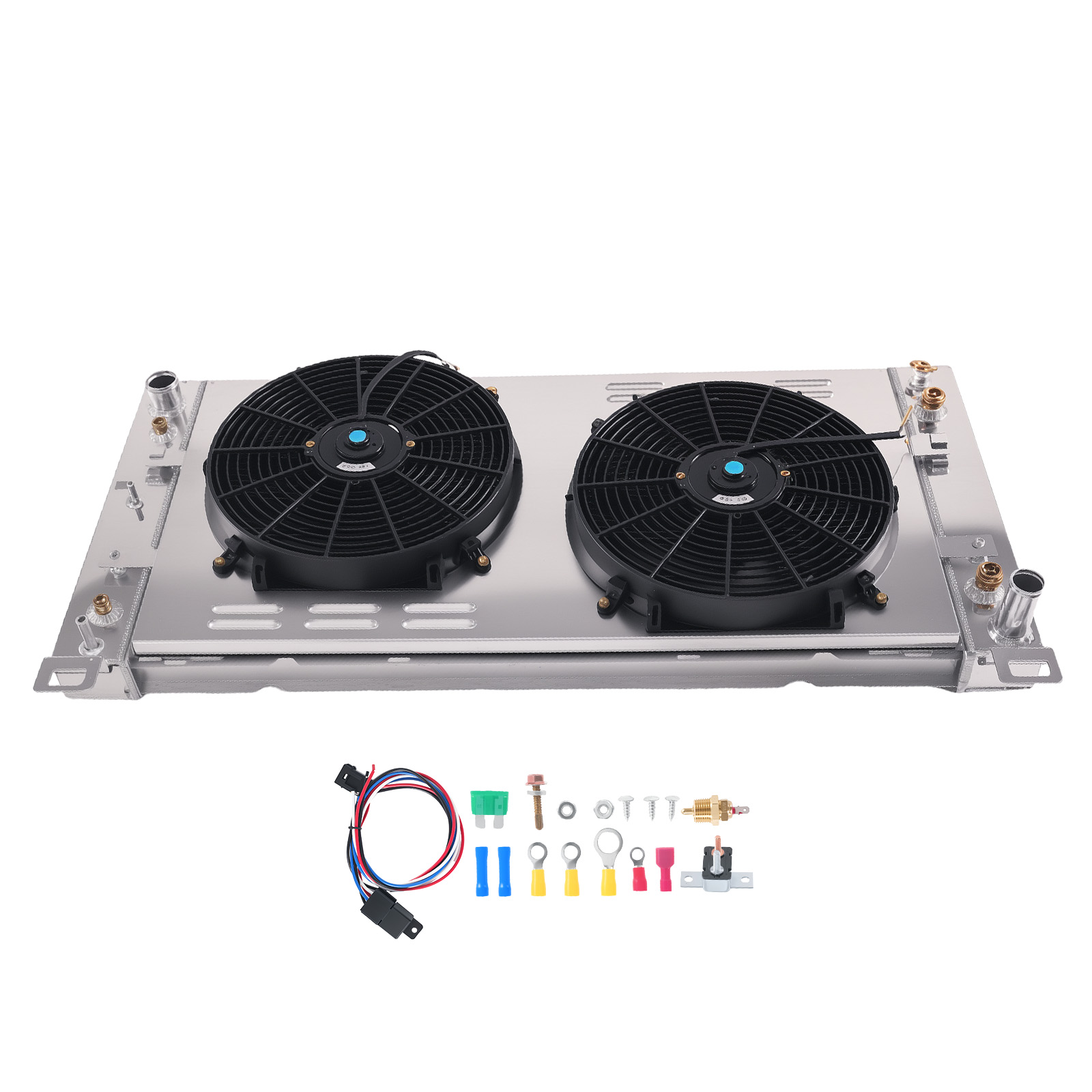 3 Row Radiator Shroud Fan for Chevy Avalanche 1500 Silverado 6.0L V8 1999-2011