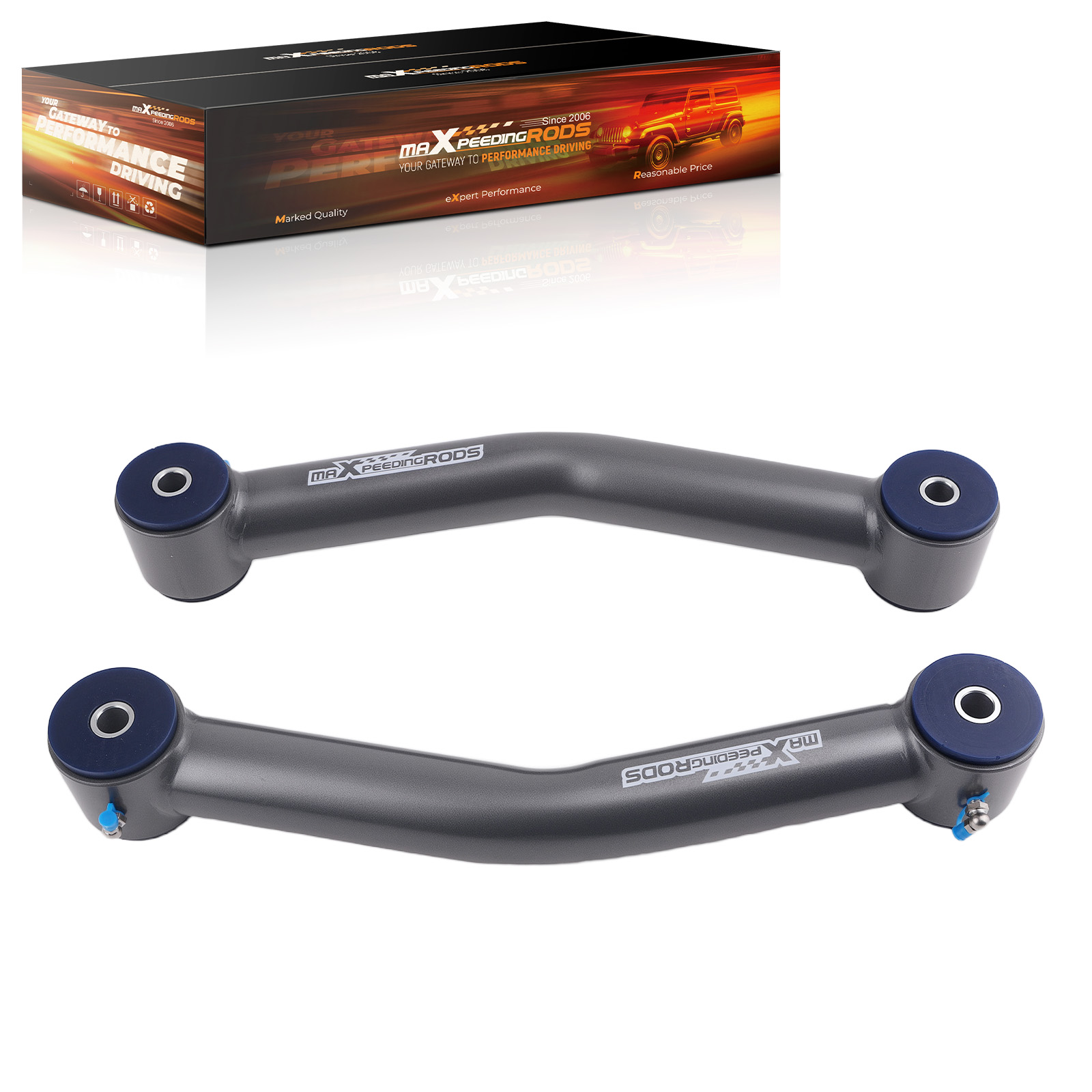 Fixed Lower Control Arms for Jeep Cherokee XJ Poly Bushing with Zerk Fitting