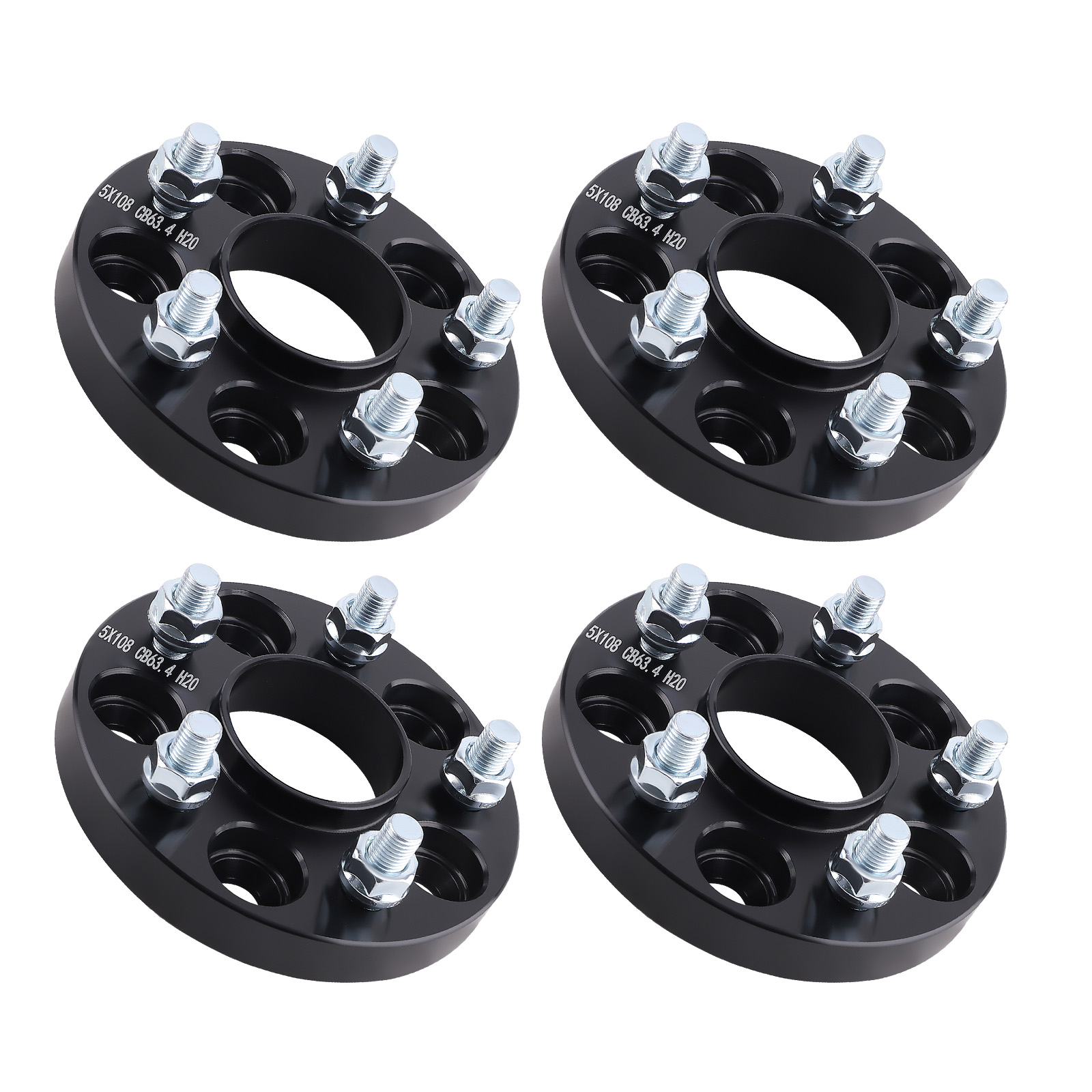 20mm Wheel Spacers For Ford Cougar Fiesta Focus 5x108 63.4mm M12x1.5| 2PCS 4PCS