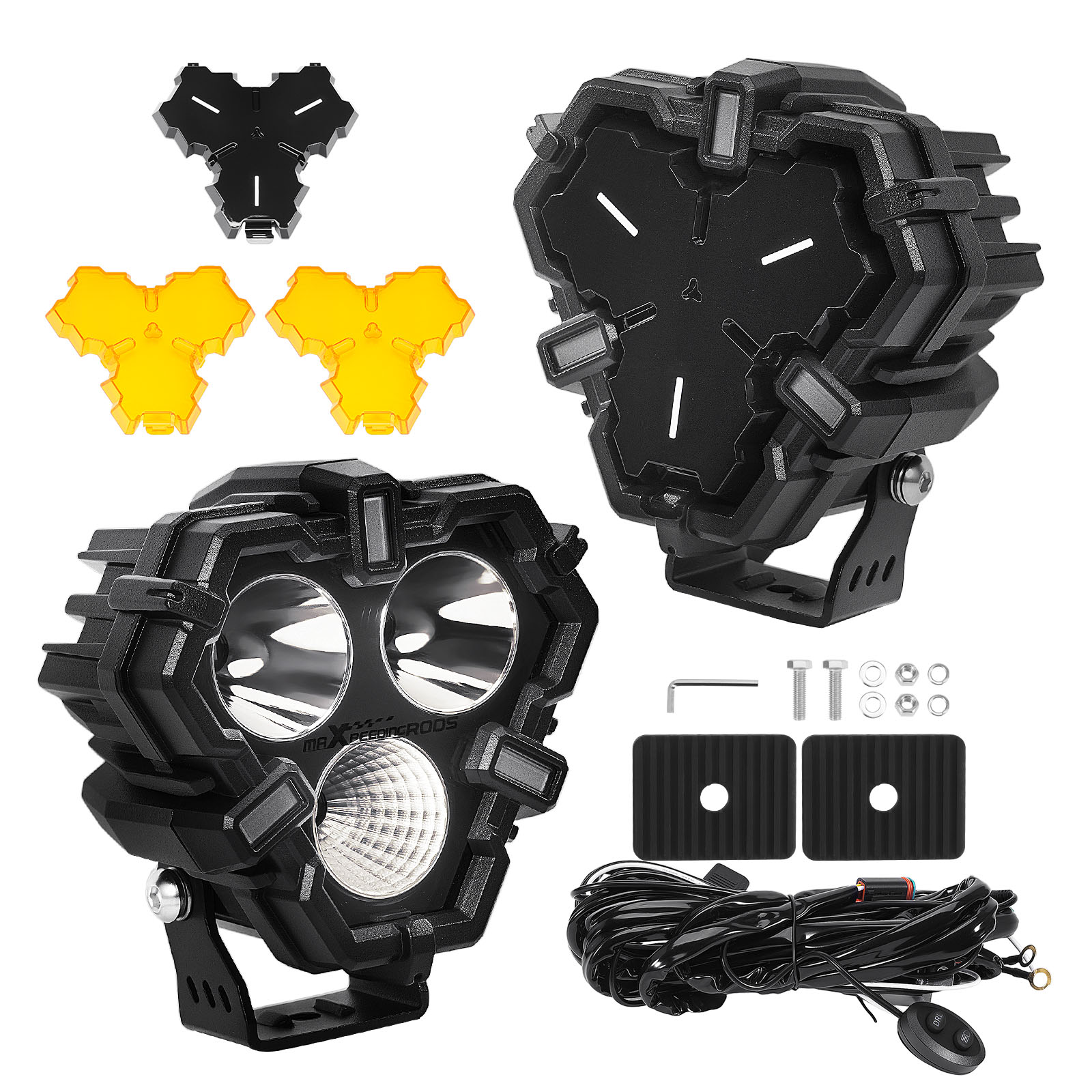 2X 5 Zoll 120w LED Zusatzscheinwerfer DRL Spot Flood For Offroad SUV 4x4