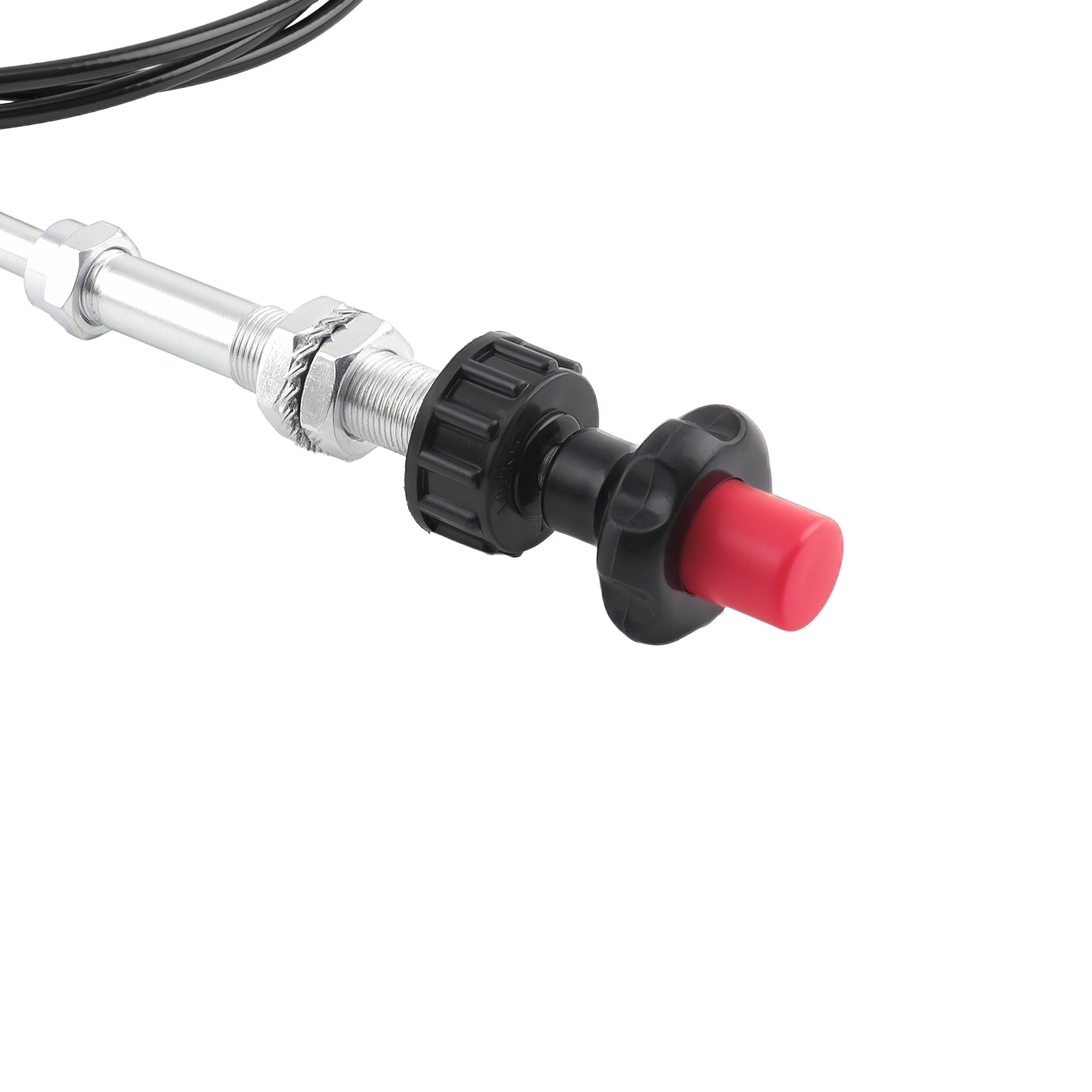 Control Cables With 2 In. Black Knob, 10 Ft. Length Universal Stainless Steel