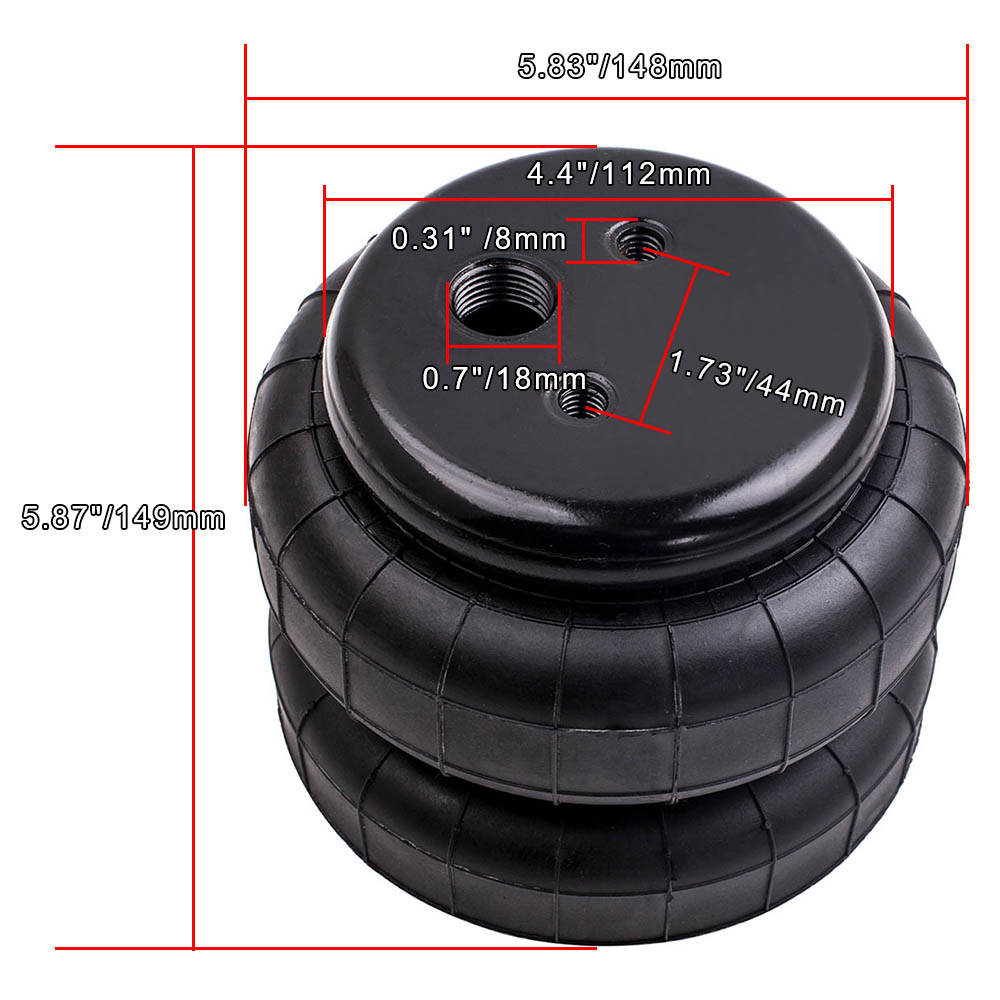 1 x Hinten Vorne Links Rechts Standard Luftfederung Luftbalg 2500 Pound for LKW