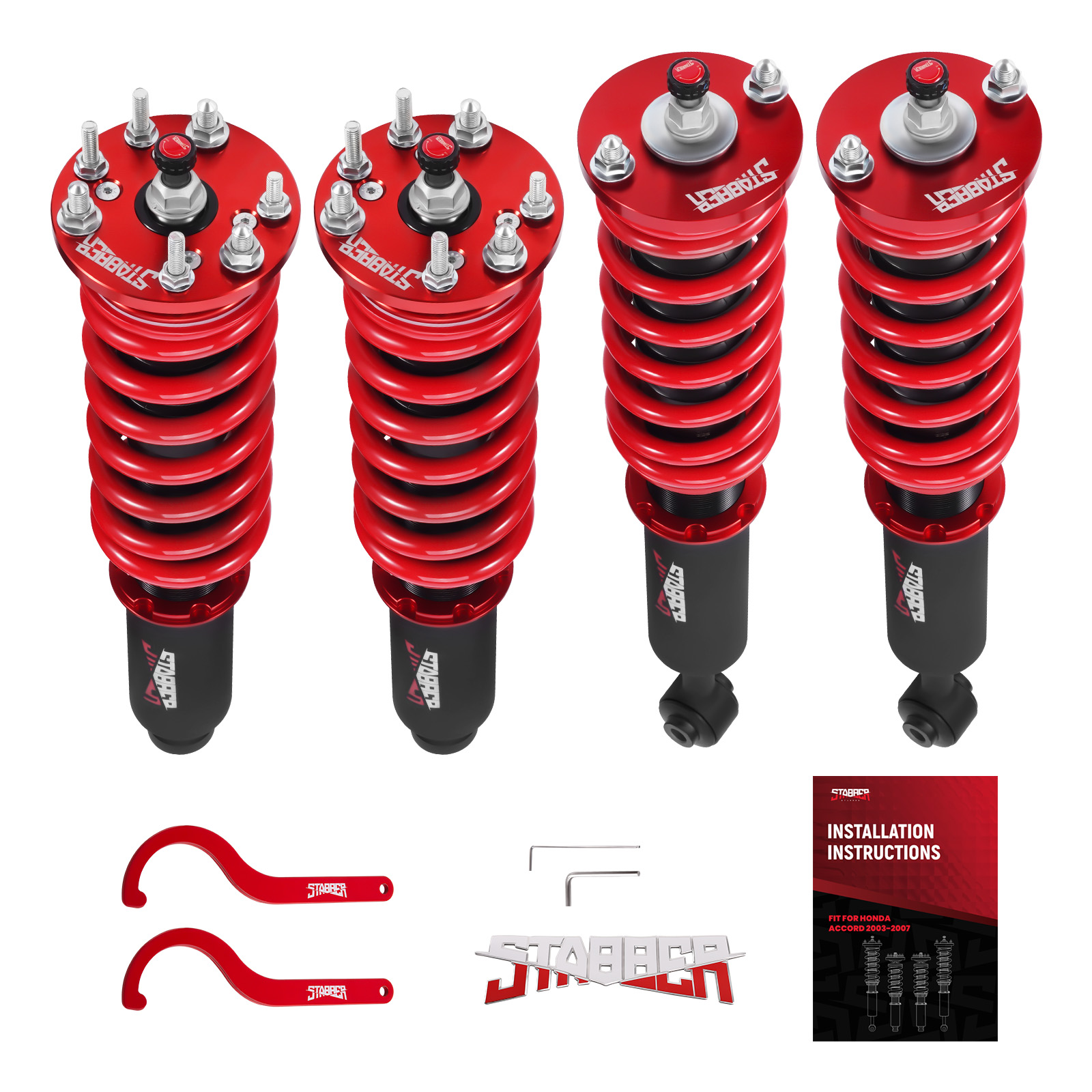STABBER Racing Coilovers 24 Step Damper Lowering Kit For Honda Accord 2003-2007