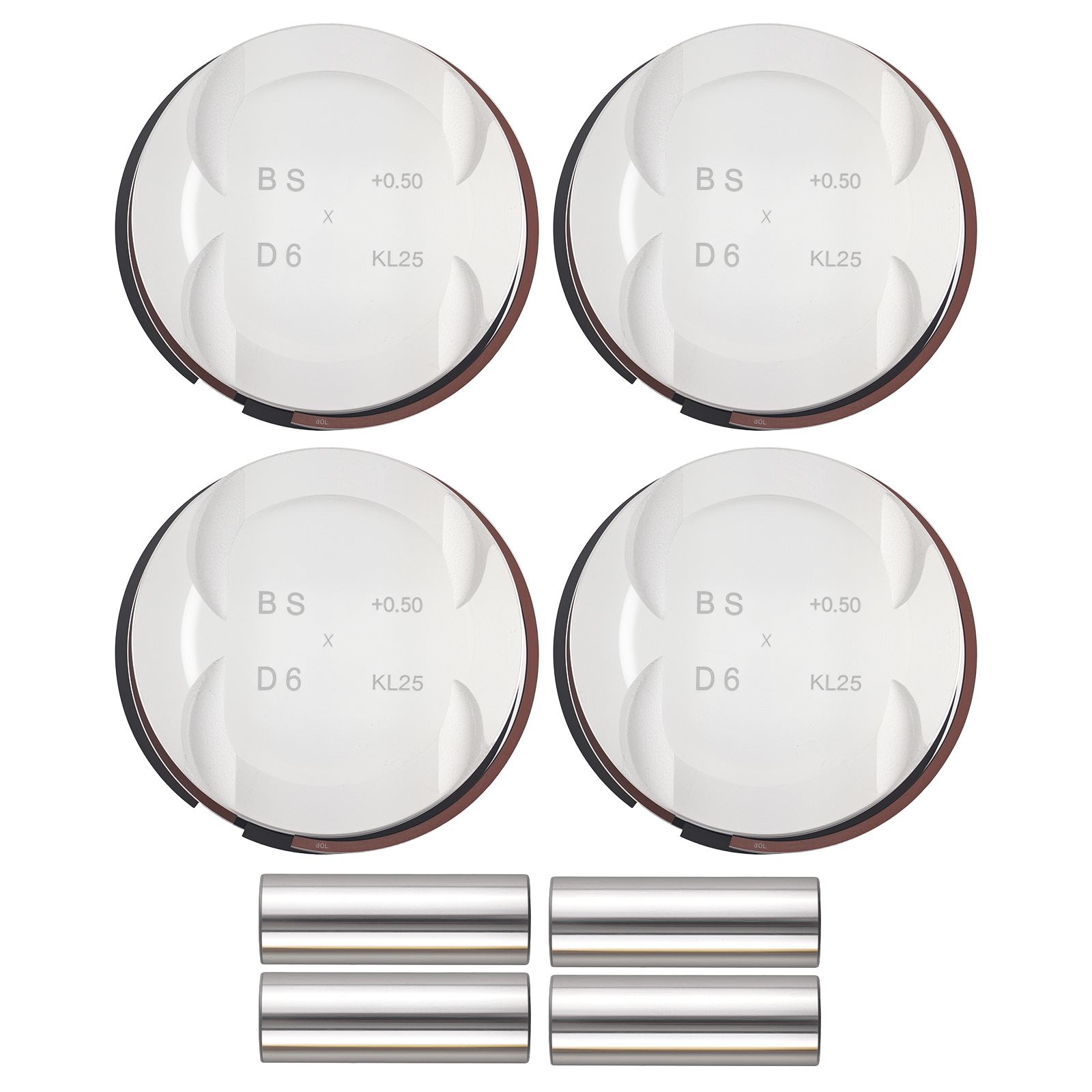 OVERSIZE +0.5MM Piston & Ring Set For Hyundai Kia Accent Rio 1.6L DOHC 12-16