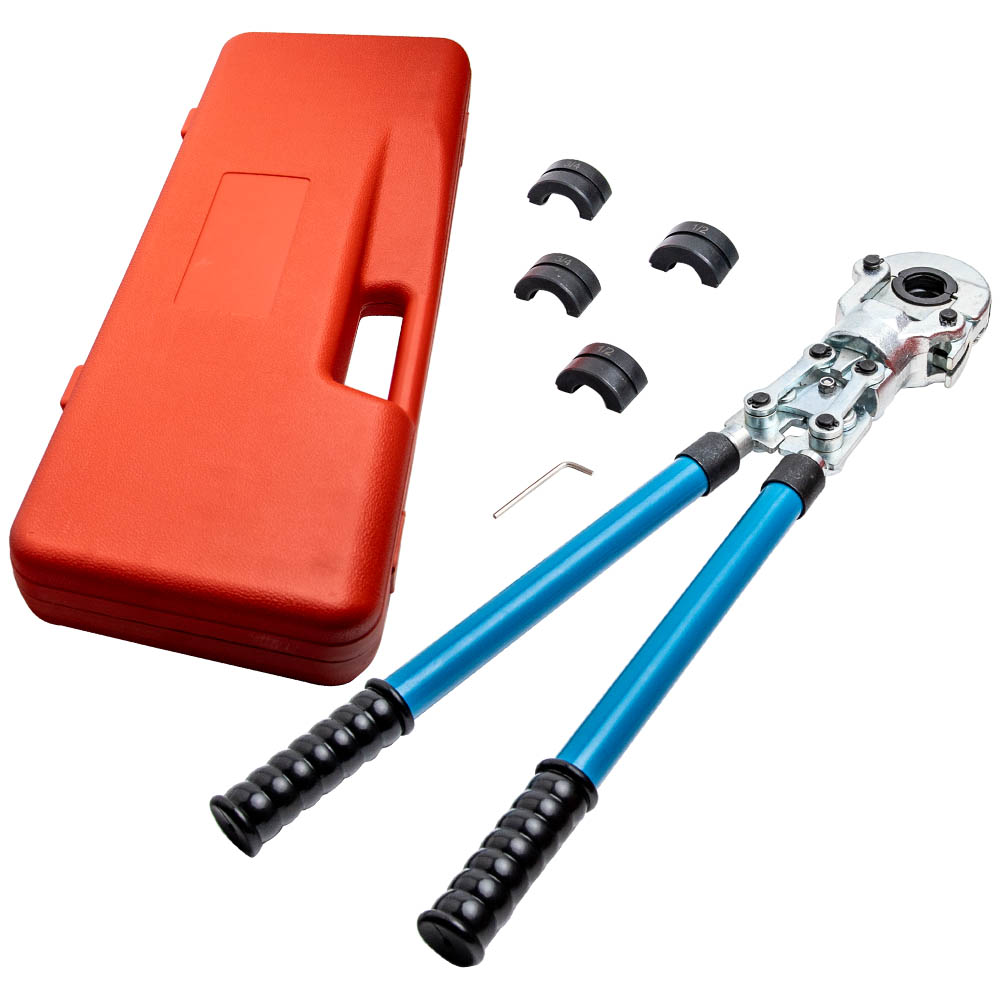 Pipe Crimping Tool Kit with 3 Dies 1/2
