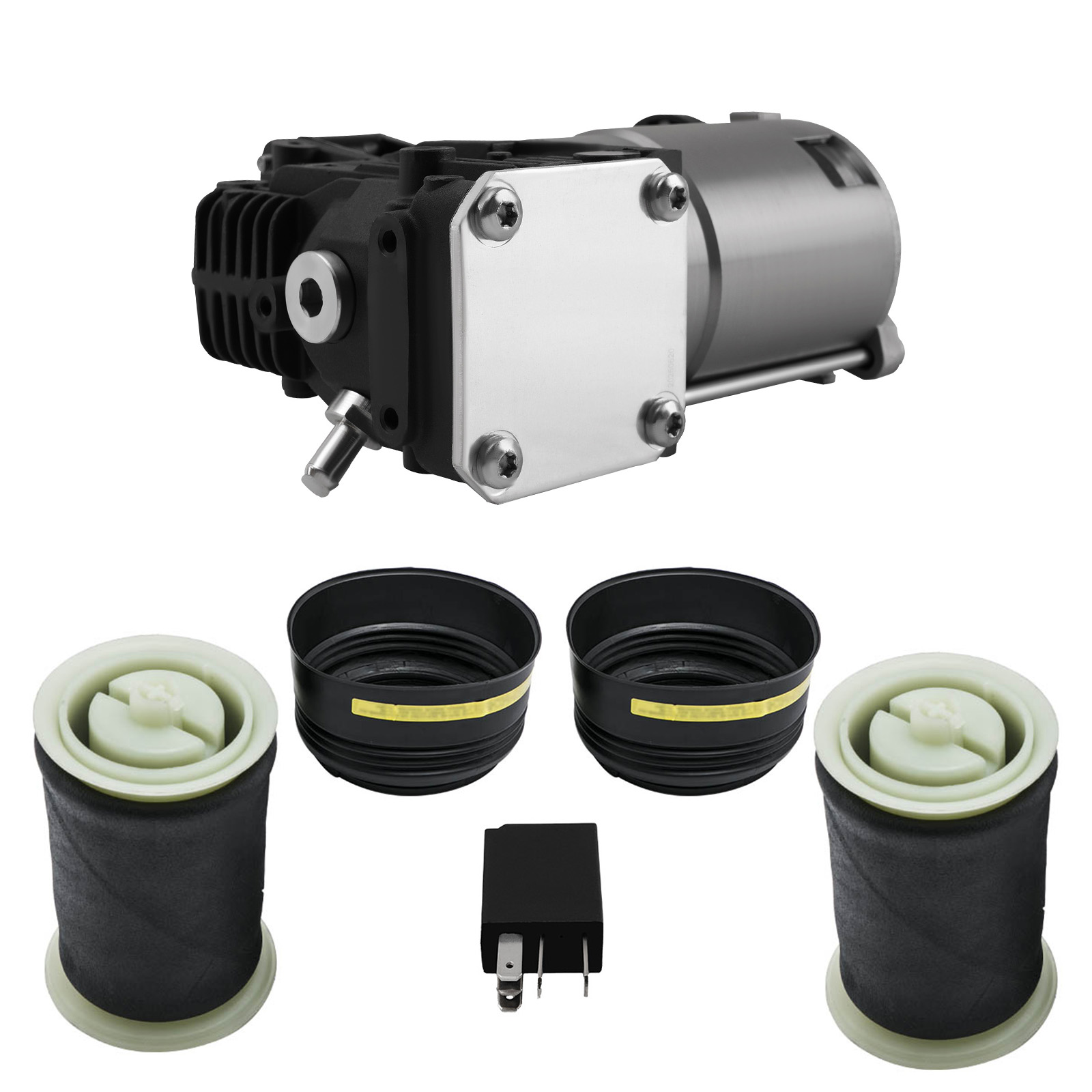 2X Federbalg Hinten + Kompressor for BMW X5 E70 X6 E71 E72 37206799419