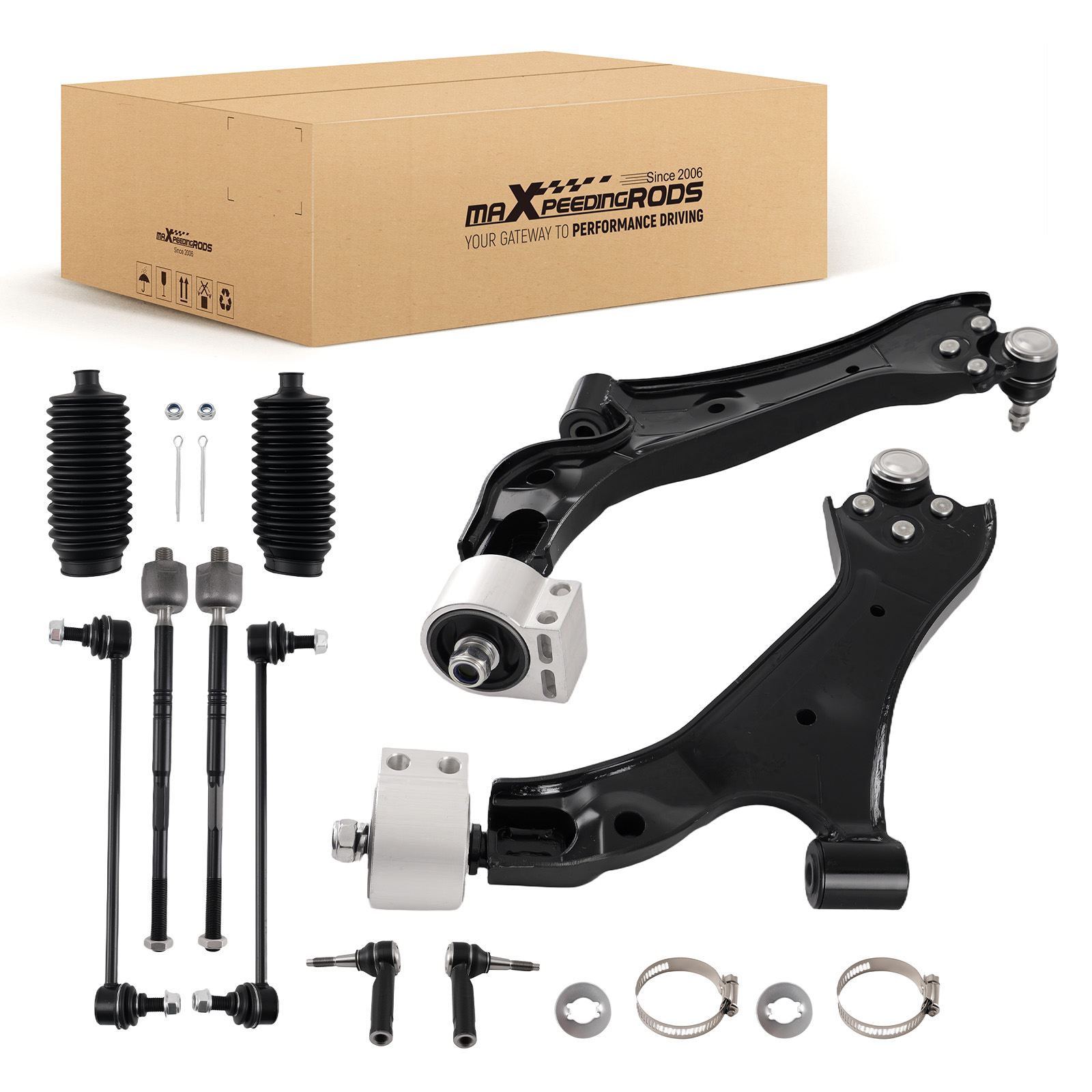 10x Front Lower Control Arms Sway Bar Links for 2010-2017 Chevrolet Equinox 2.4L