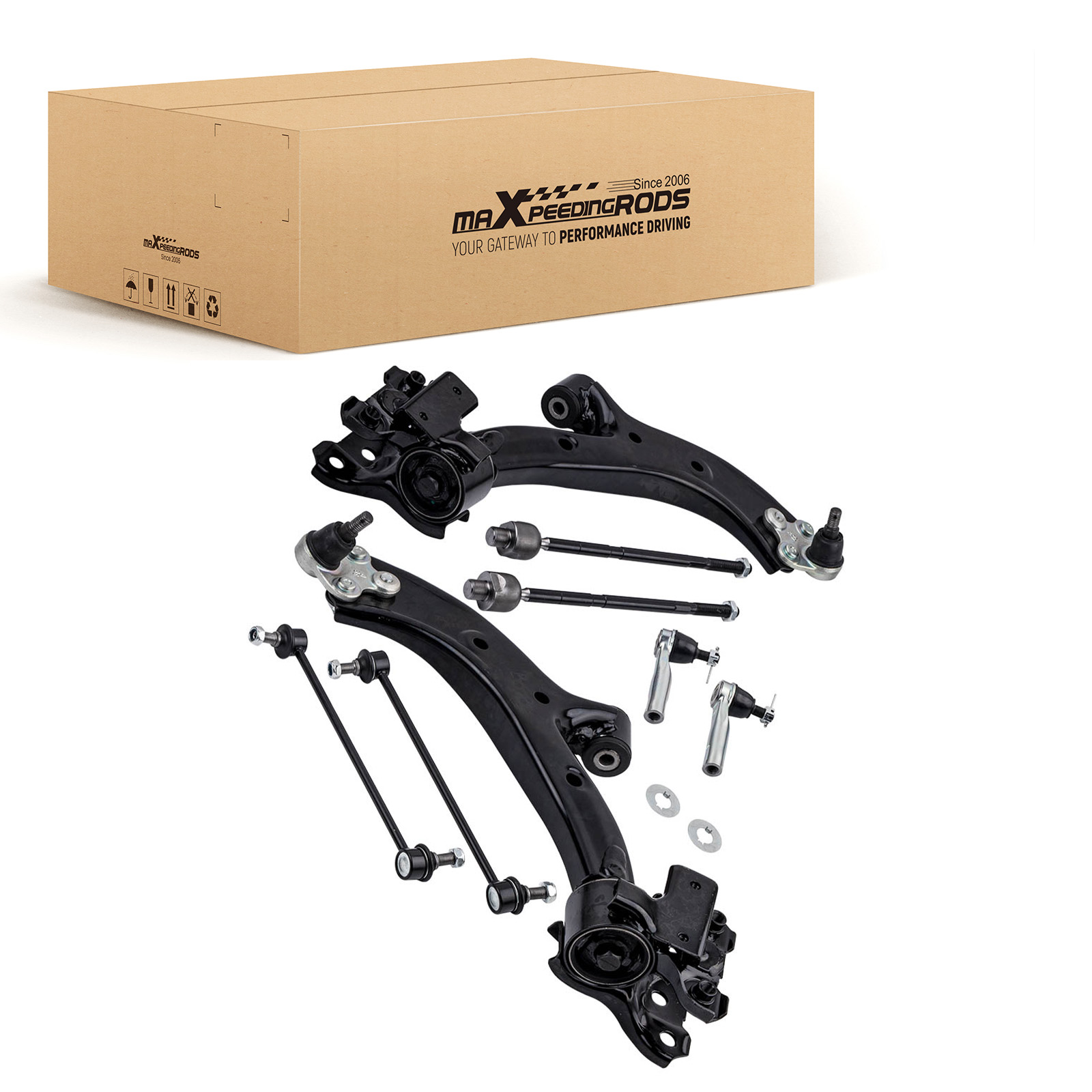 8x Front Lower Control Arm Sway Bar Links Kit for 2007-2010 2011 Honda CR-V CRV