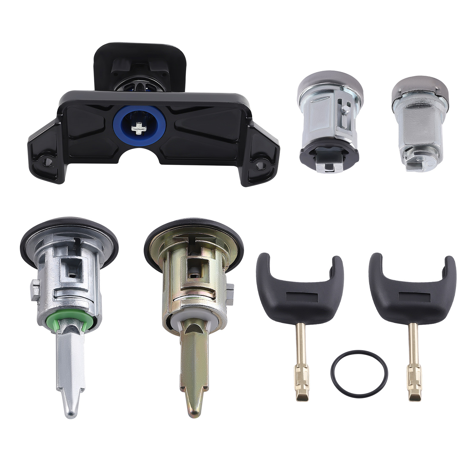 2x Full Complete Lock Set Lockset Door Bonnet Ignition Key PARA FORD TRANSIT MK7