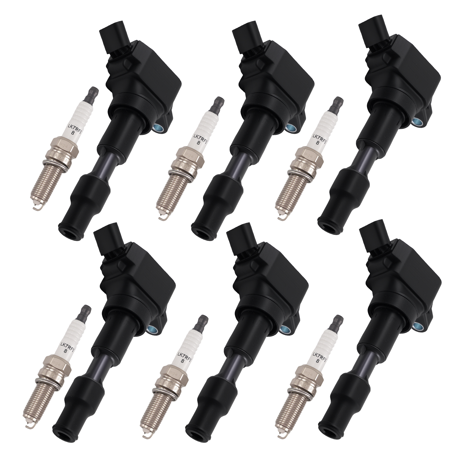 6pcs Ignition Coils & Iridium Plugs for Kia Cadenza 2019-2020 V6 3.3L UF-844