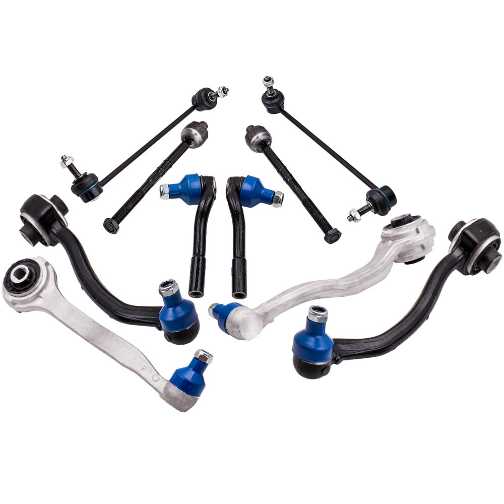 Front Control Arm Kit Wishbone Tie Rod 10 Pieces For Mercedes Benz C-class W203