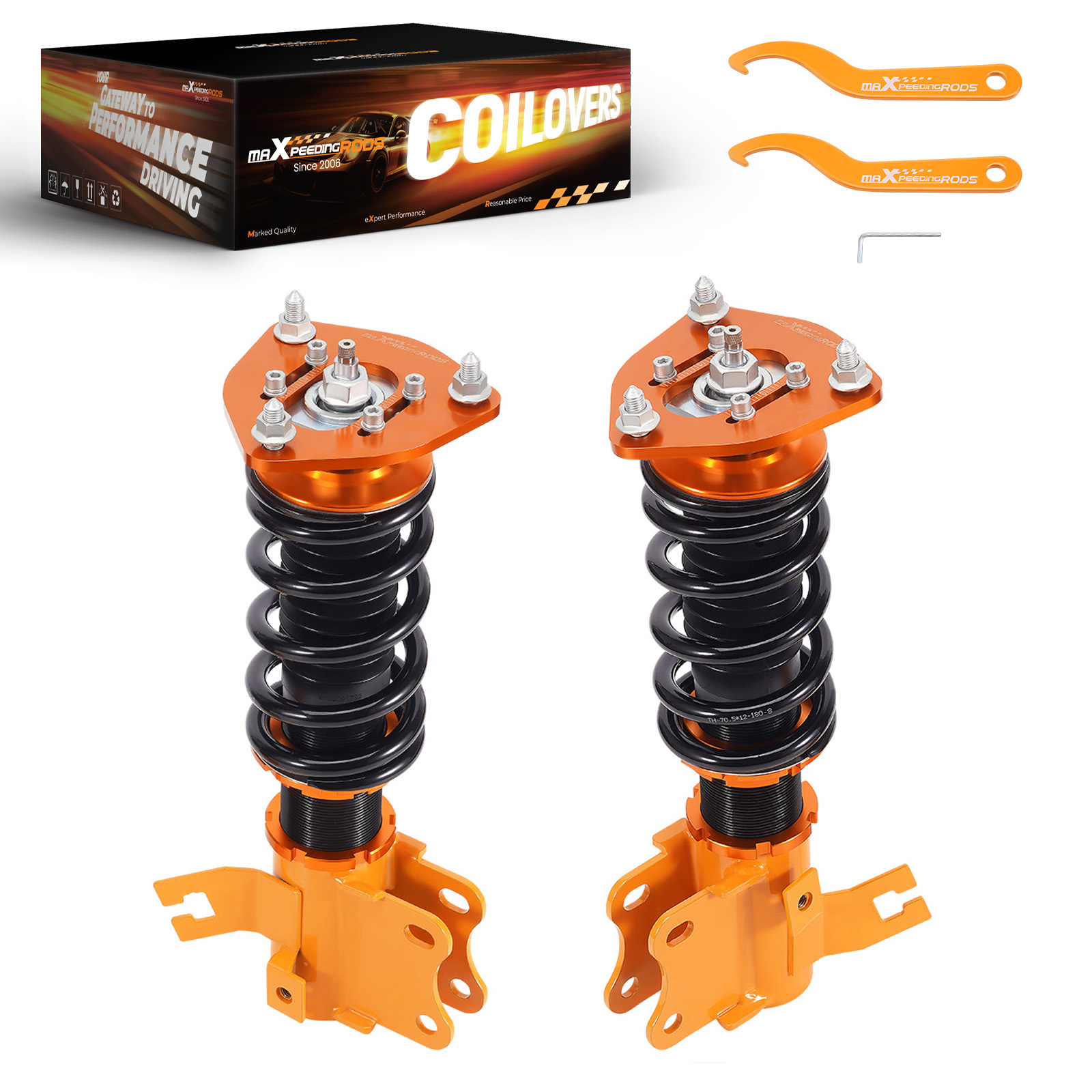 2pcs Front Coilovers Kits For Nissan 240sx S13 89-98 Adj. Damper Shock Absorbers