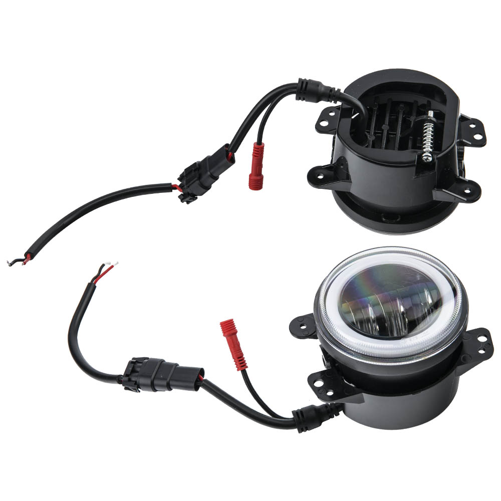 7inch LED Headlight + Fog Light Set for Jeep Wrangler TJ 1997-2006 RGB Angel Eye