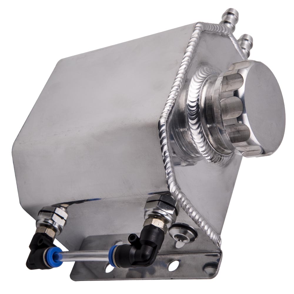 1L Radiator Coolant Overflow Aluminum Bottle Recovery Water Tank Bottle Slivery