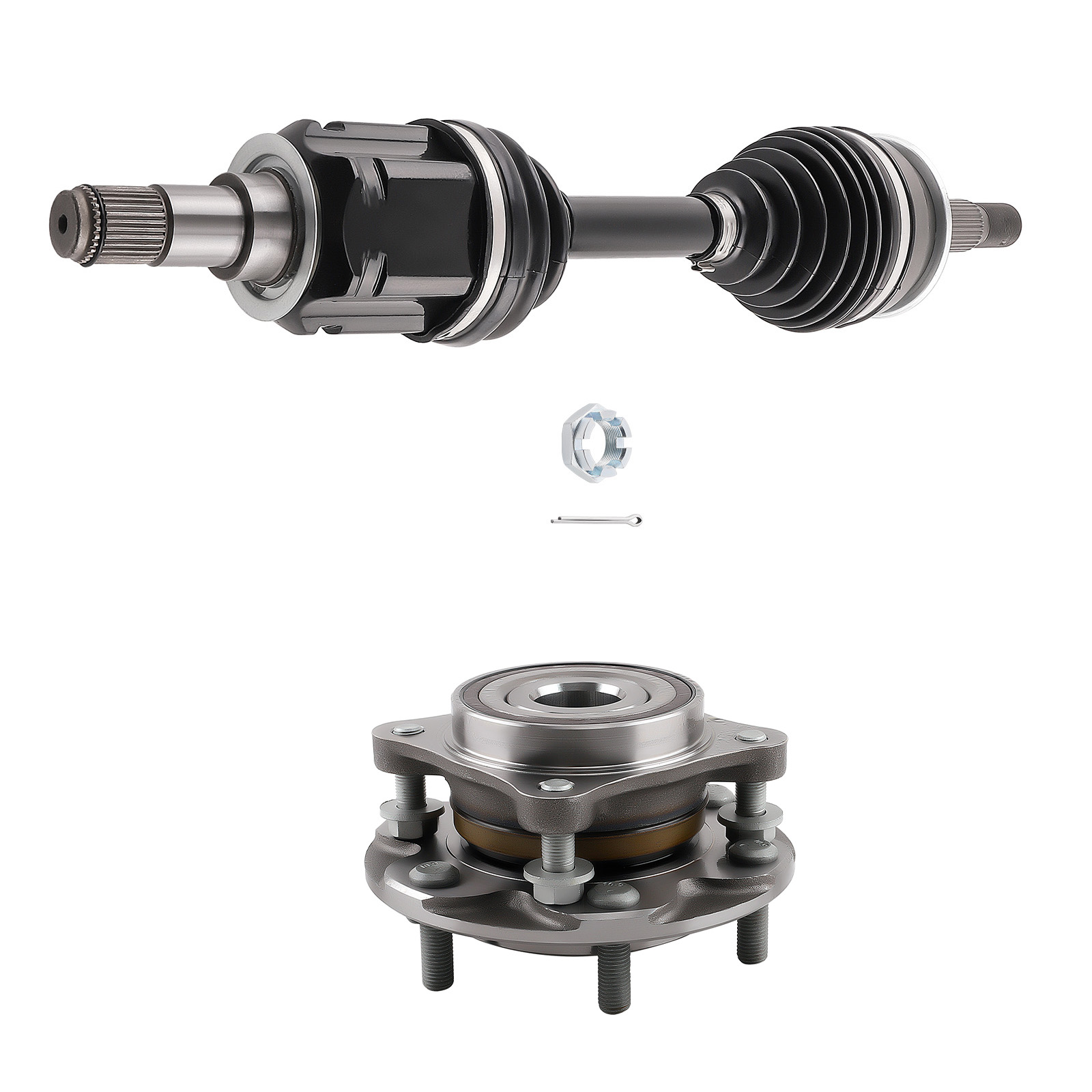 Front CV Axle Shaft+Wheel Hub Bearing For Toyota 4Runner Tacoma FJ Cruiser Lexus