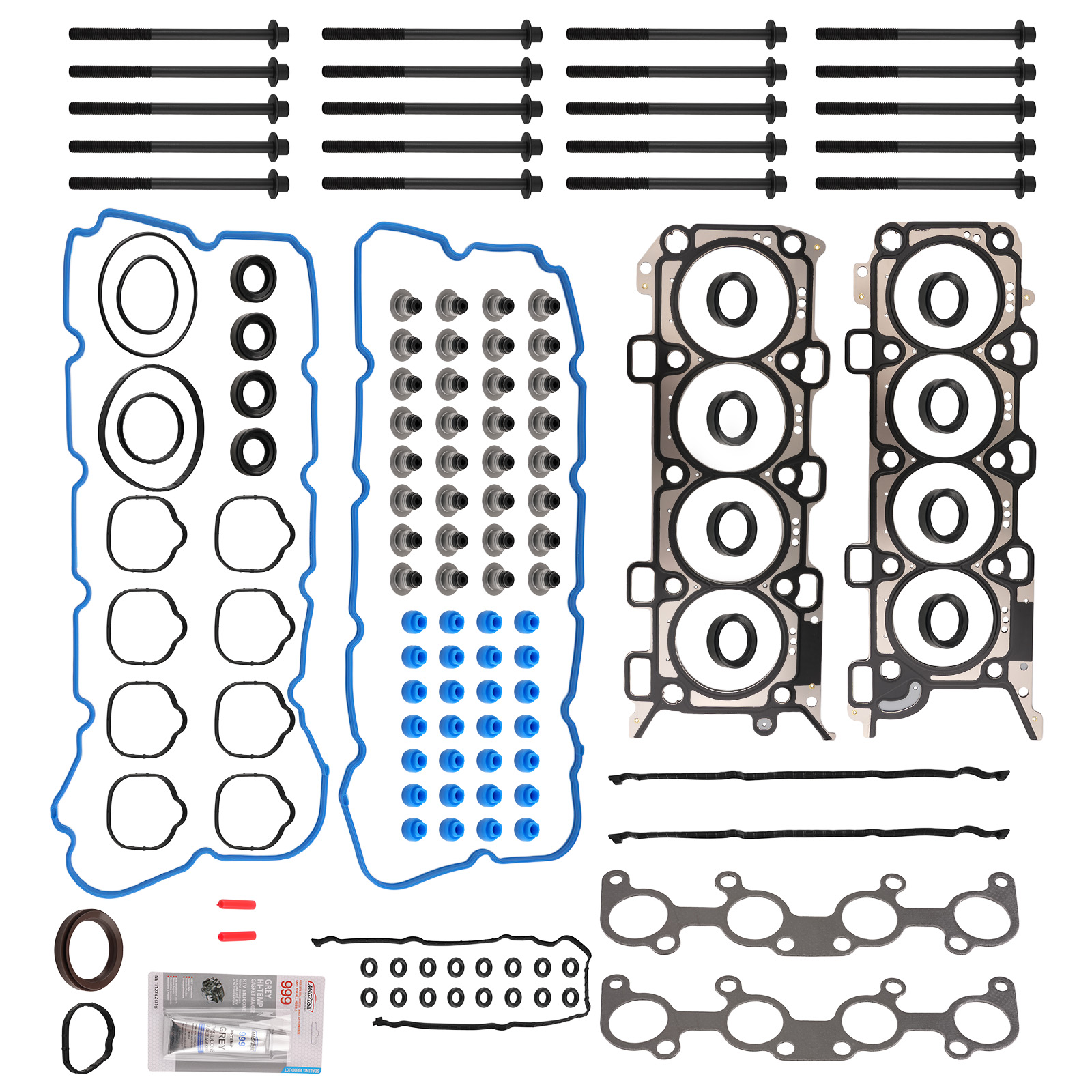 Head Gasket + Head Bolts + Manifold Set for Ford F-150 5.0L DOHC 2011-2014