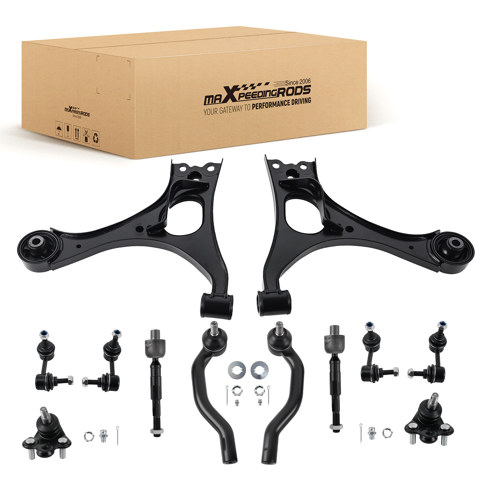 Front Lower Control Arm Sway Bar Tie Rod Kit For 2006 2007 2008-2011 Honda Civic