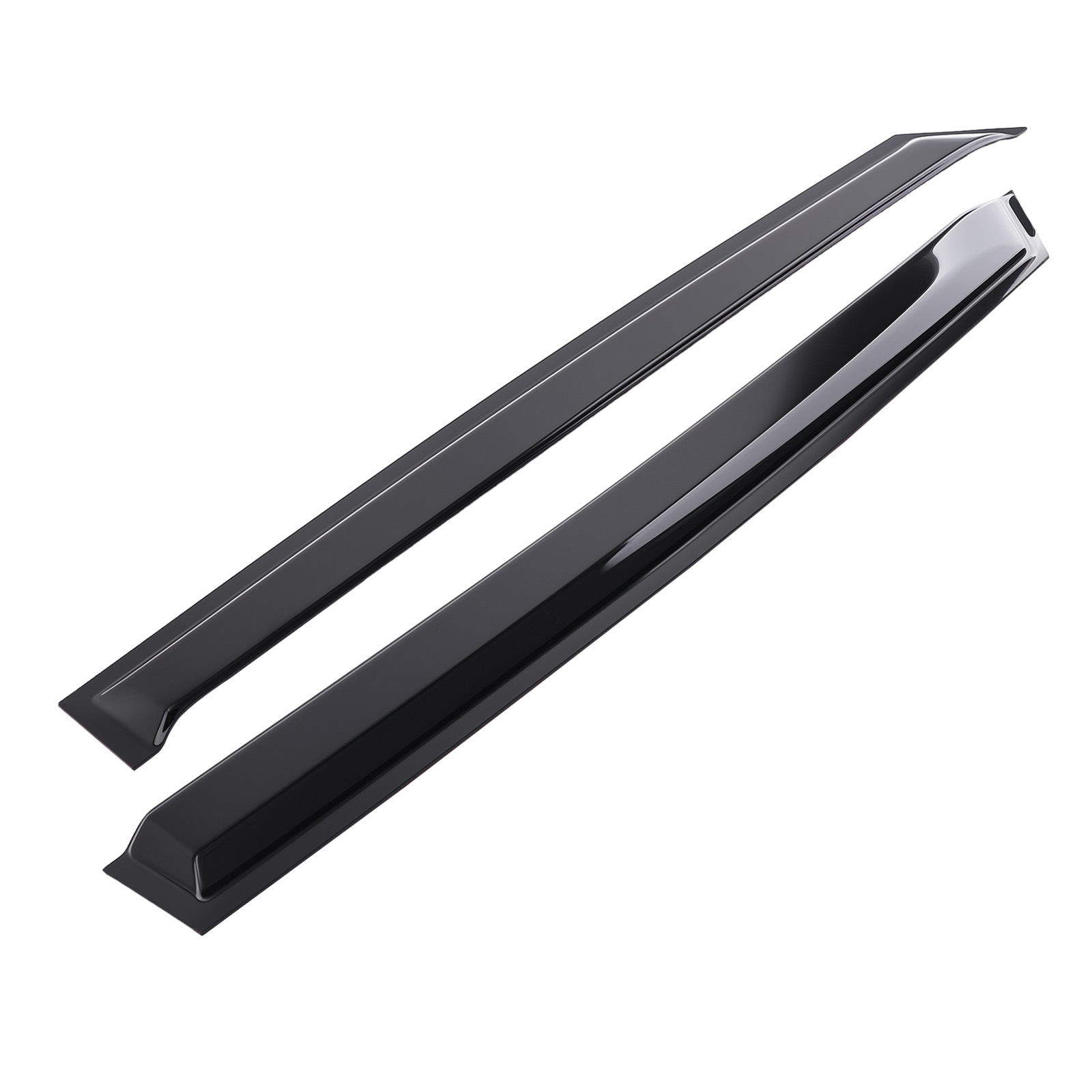 Front & Rear Window Wind Deflectors for Hyundai Santa Fe 2013-2018  Black