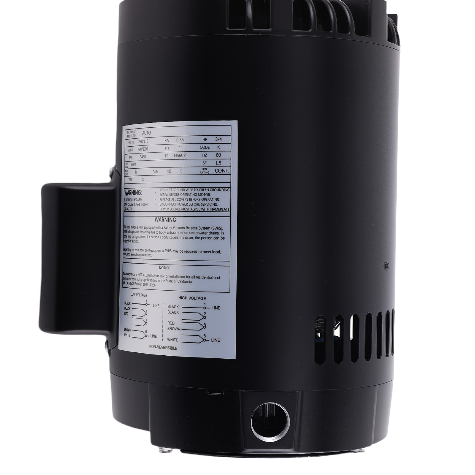 Pool Booster Pump for Polaris PB4-60 0.75HP 230V B625 3450RPM Single Speed