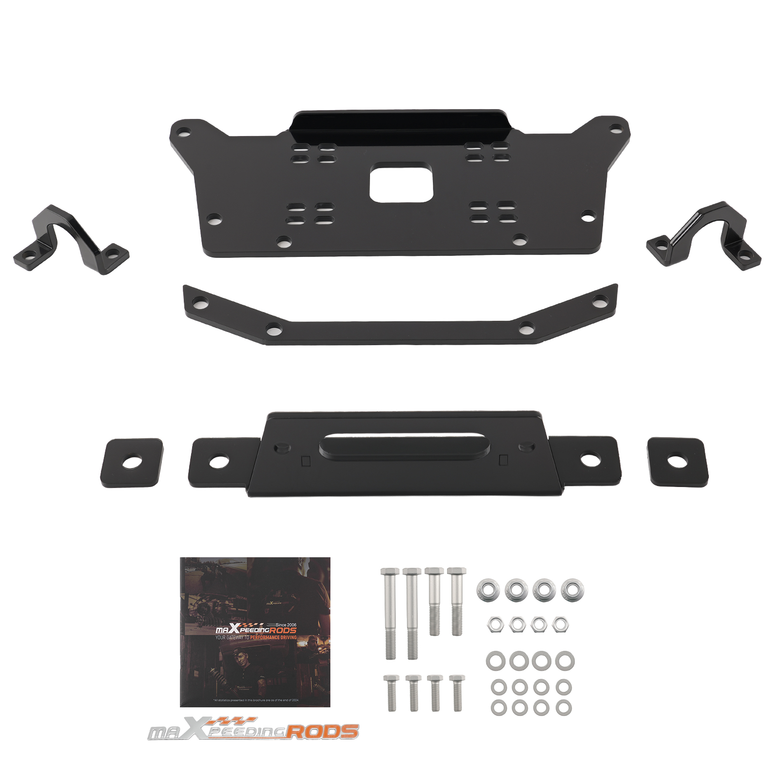 Black Winch Bracket for Honda Talon 1000RS/XS 2023 Bolt-on Steel 4WD