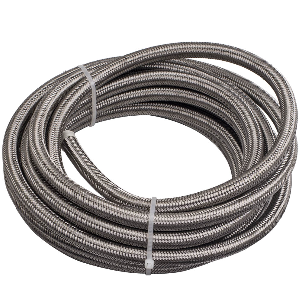 AN-8 AN8 Stainless Steel PTFE Fuel Line 20FT Fitting Hose End Kit  5000 PSI