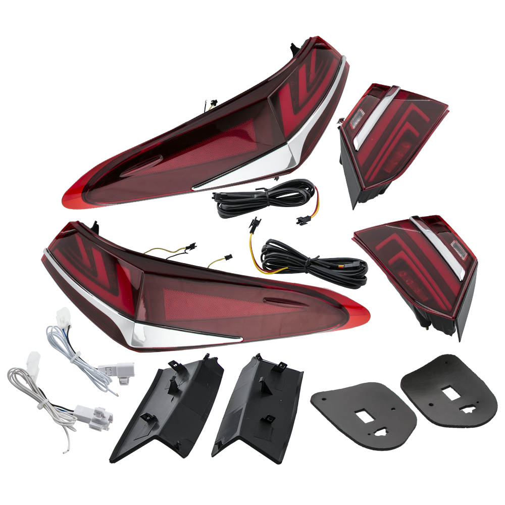 Red Bank 1 & 2 LED Brake Tail Light for Toyota Camry 2018-2020 Sedan 4-Door