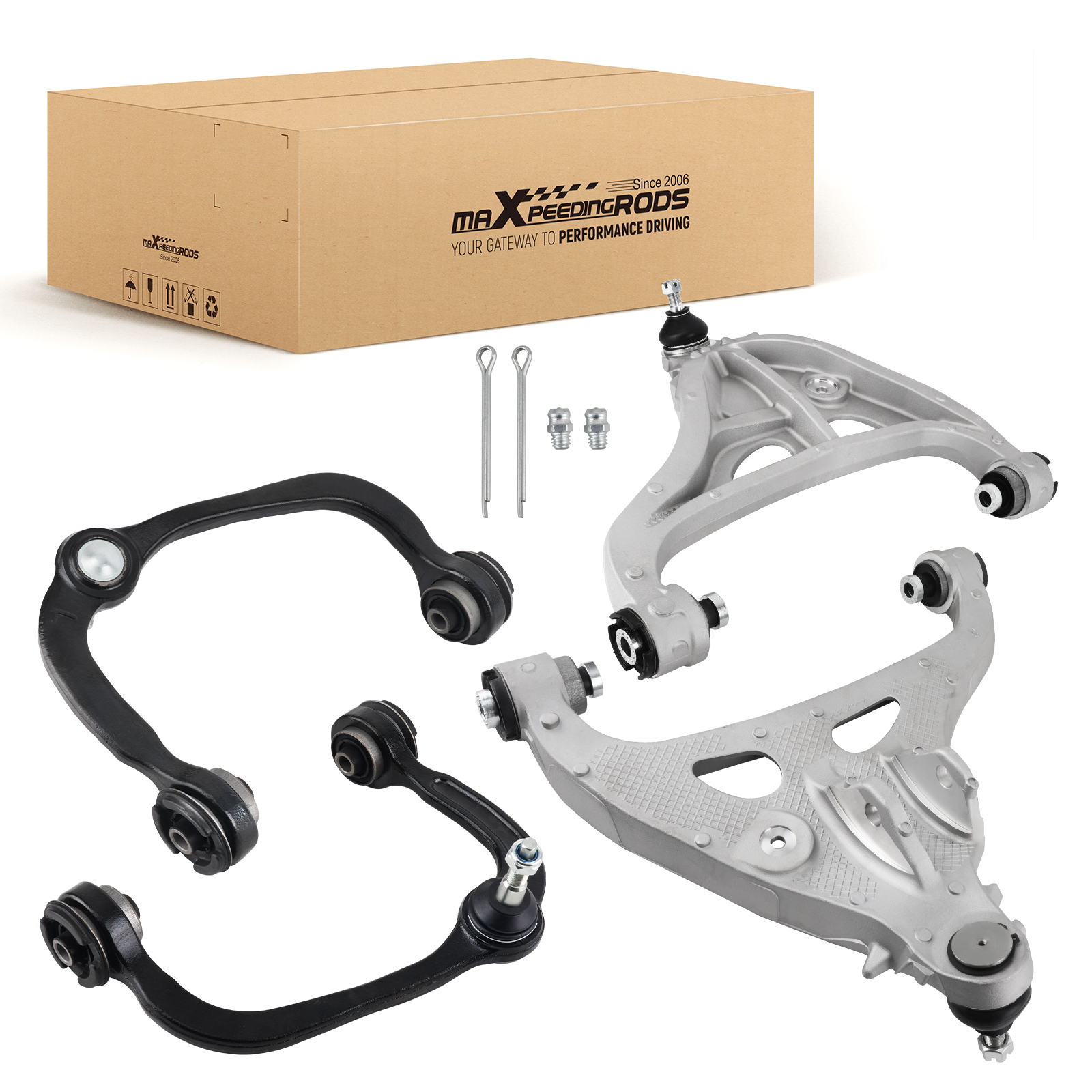 4Pcs Front Upper Lower Control Arm Ball Joint Kit For 2004 2005-2008 Ford F-150