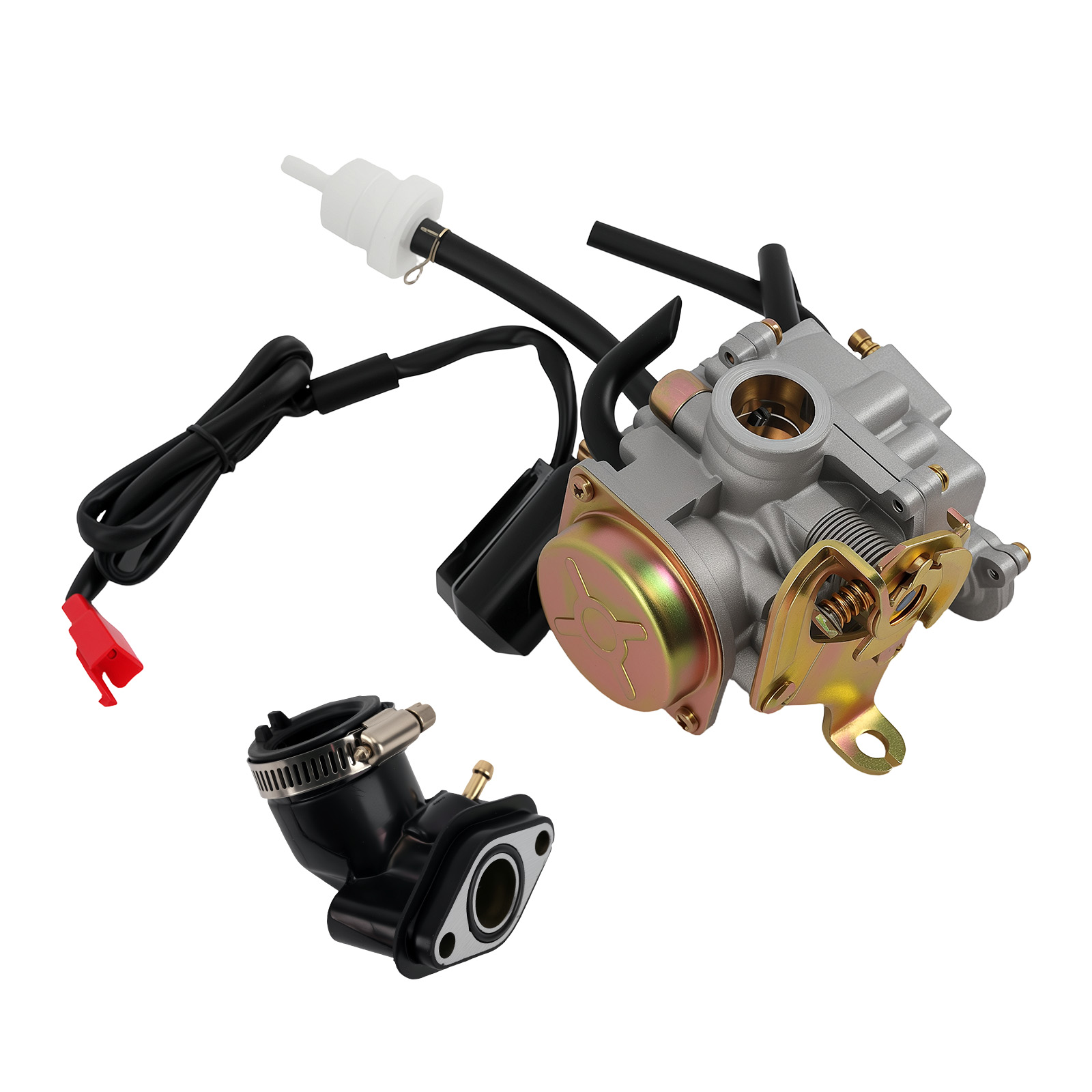 1x Ansaugstutzen + 1x Vergaser for Rex RS 450/460/400/500 GY6 50cc GY6 60cc