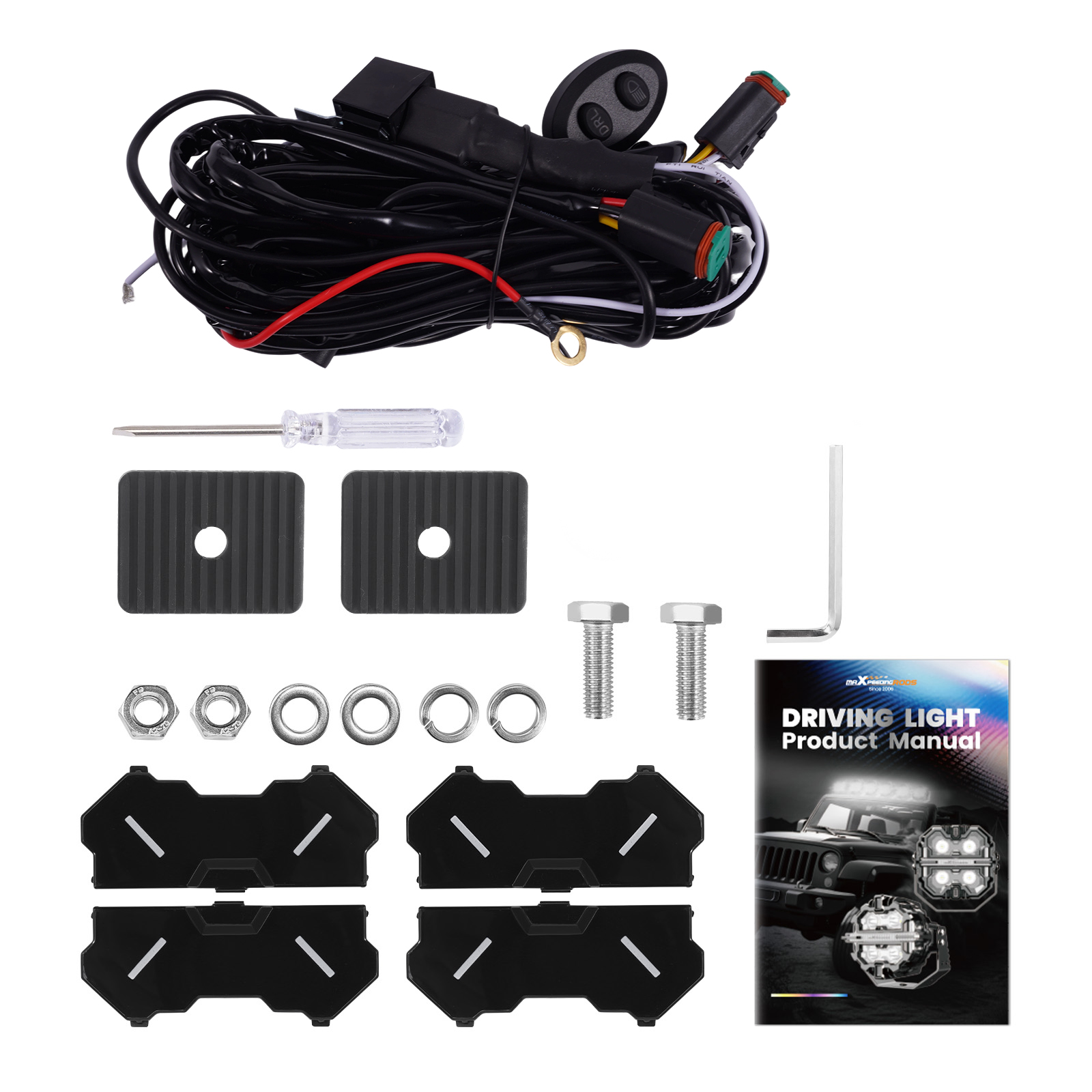 Paar LED Fernscheinwerfer Tagfahrlicht Amber & Weiß 12V for Offroad LKW KFZ IP68